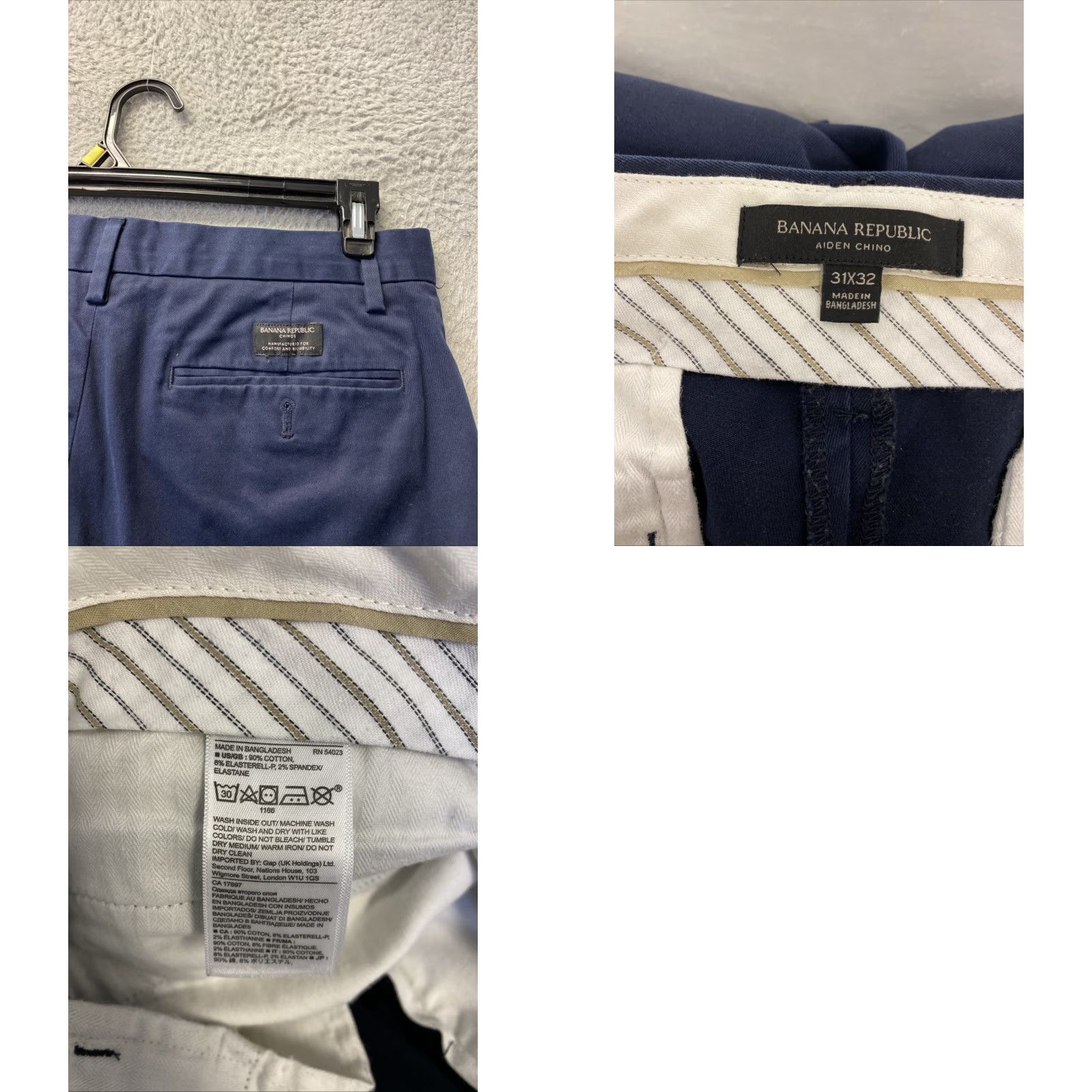 Banana Republic Banana Republic Slim Chino Pants - Adult 31x32 Navy - 5-Pocket Flat Front Cotton Modern Mens Size US 31 - 8 Thumbnail