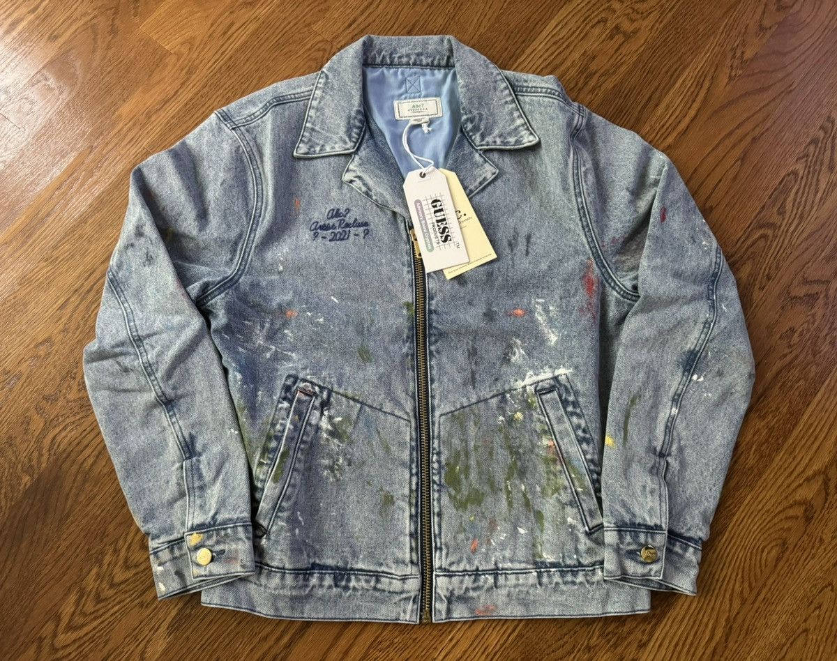Advisory Board Crystals × Guess ABC Painted Blue Denim Jacket ABCd. Artist Recluse Jean Size US S / EU 44-46 / 1 - 2 Thumbnail