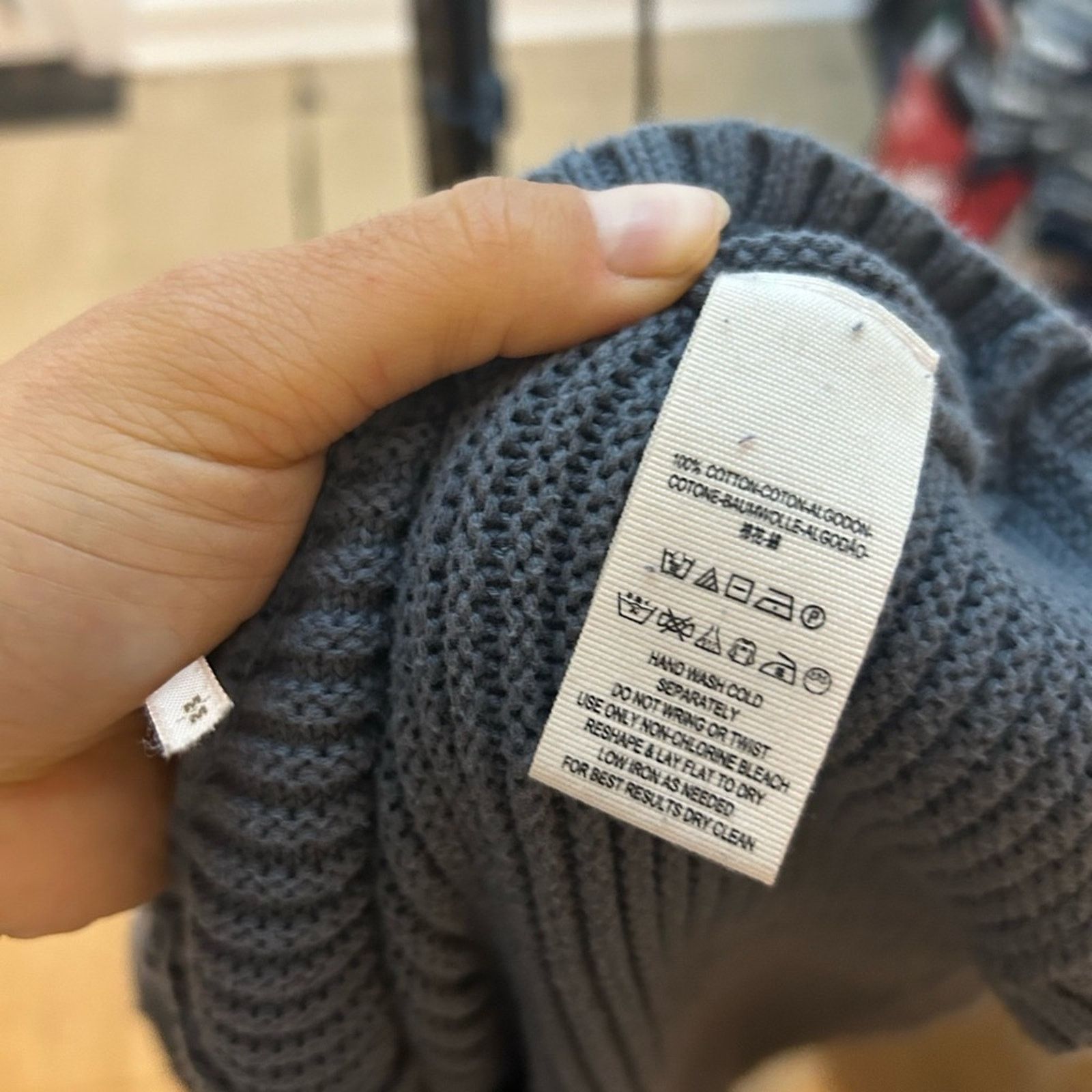 Free People Free People La Brea V-Neck Blue Gray Sweater Size M / US 6-8 / IT 42-44 - 4 Thumbnail