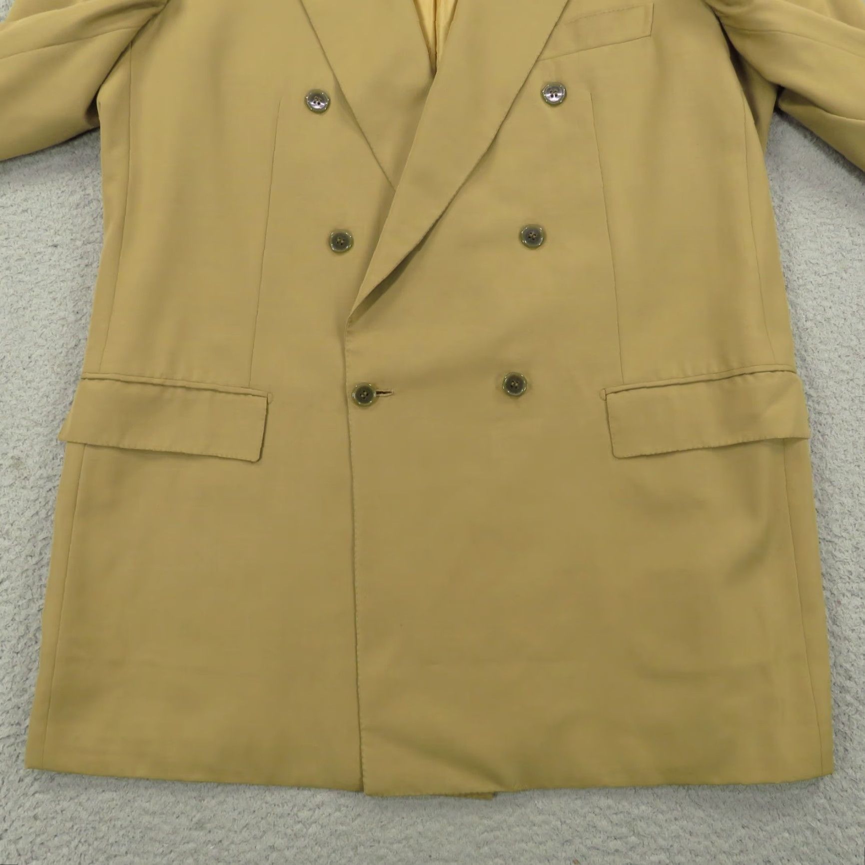 Brioni Brioni Blazer 44L Tan Wool 6 Button Double Breasted Sport Coat Jacket Six Khaki Mens Regular Jacket Size 44R - 3 Thumbnail