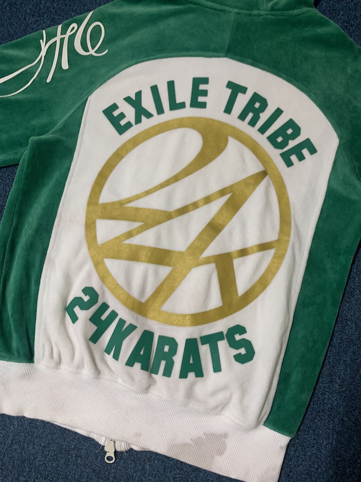 Japanese Brand LAST DROP#24 karats Exile Tribe Corduroy Zipper Hoodie Size US M / EU 48-50 / 2 - 10 Thumbnail