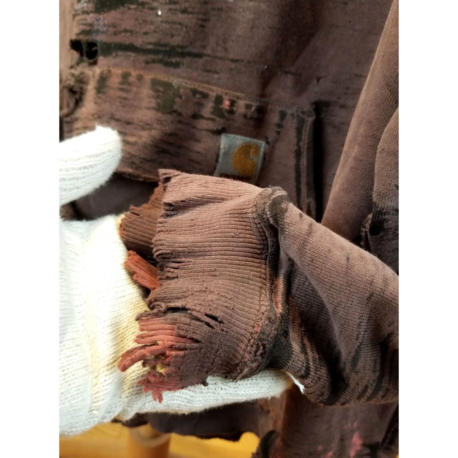 Carhartt VINTAGE Carhartt HOODIE Sweatshirt SZ XLARGE Brown Pullover Mens 26 INCH Top to Bottom 24/28/22/26 Inches Size US XL / EU 56 / 4 - 6 Thumbnail