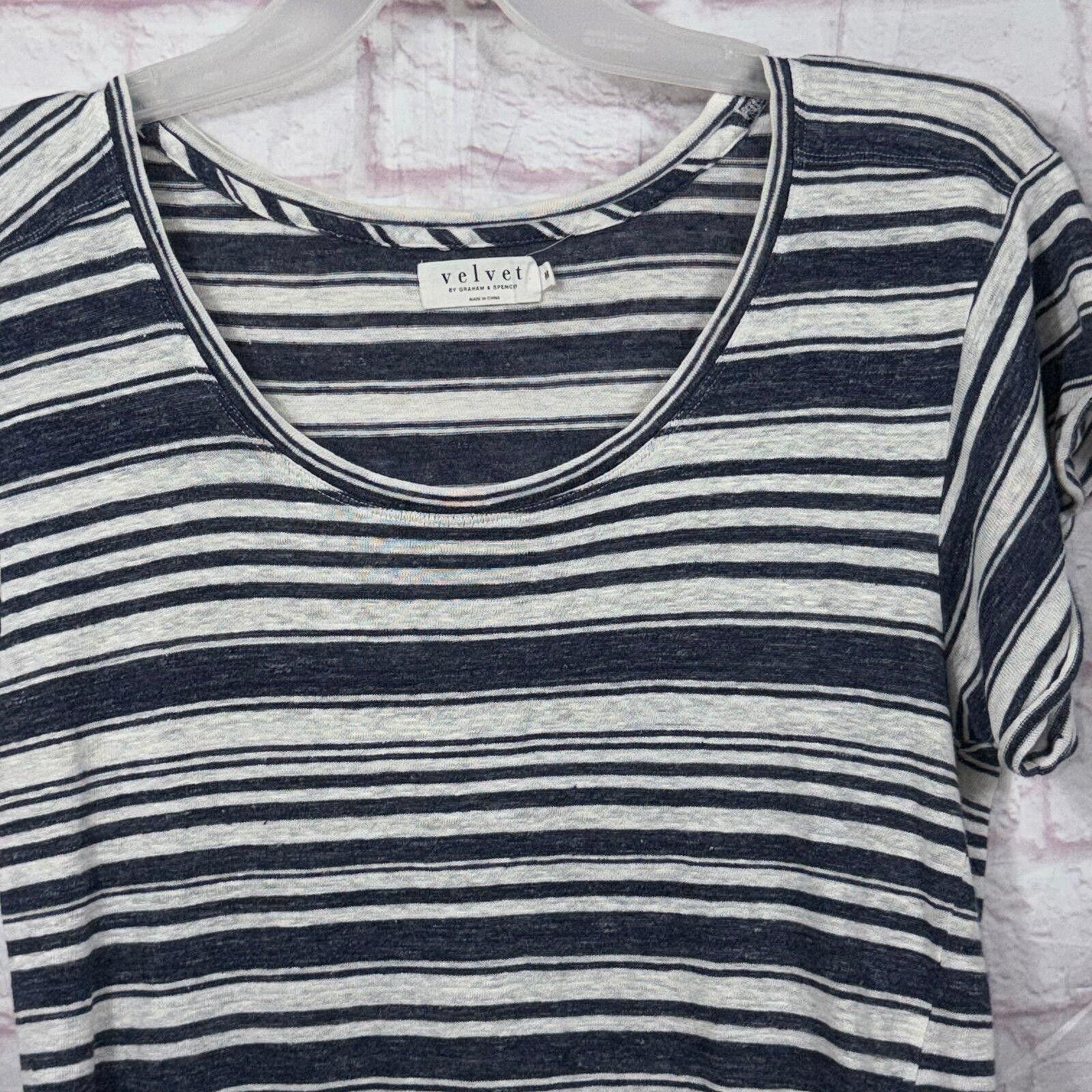 Other Velvet by Graham & Spencer Medium Striped Linen Dress Size M / US 6-8 / IT 42-44 - 2 Thumbnail