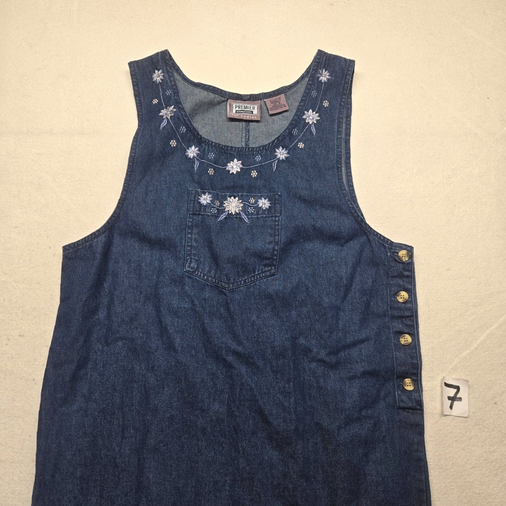 Vintage Vintage Premier International Denim Maxi Jumper Dress Women's  Sleeveless 90s Y2K Casual Beach Summer | Grailed