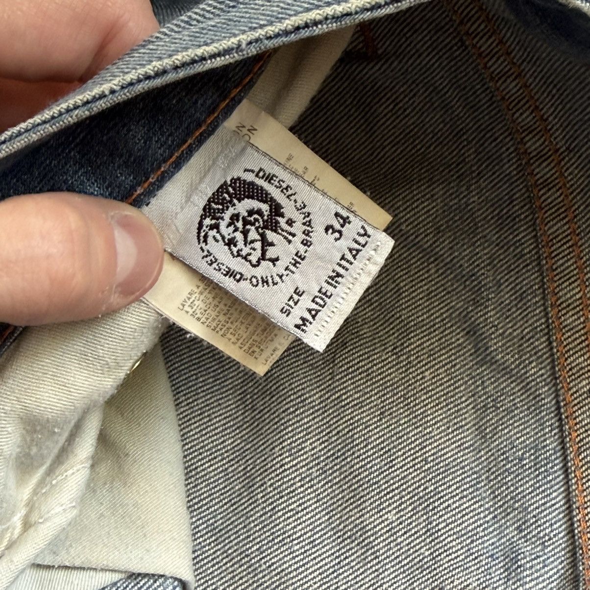 Diesel 📌 Crazy Diesel Flared Bootcut Vintage Y2K Washed Blue Denim Size US 34 / EU 50 - 9 Thumbnail