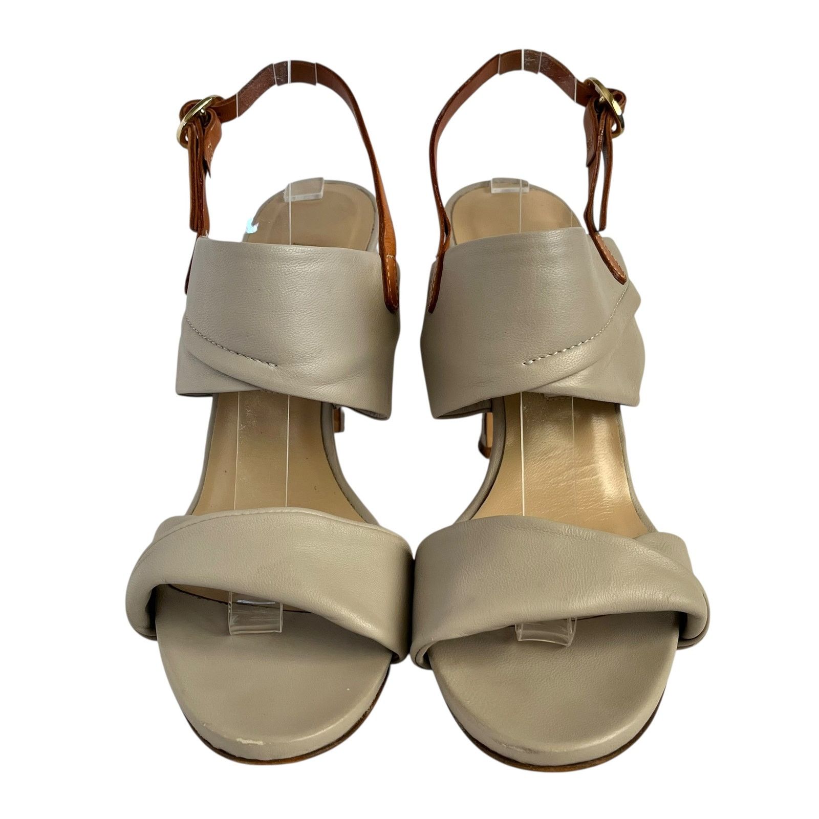 Diane von Furstenberg Diane Von Furstenberg Jacey Leather Slingback Sandals Heels Size US 7 / IT 37 - 10 Thumbnail