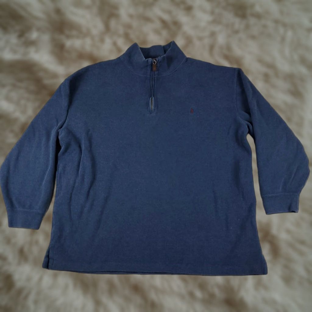 Ralph Lauren Ralph Lauren Sweater Mens 2XB Blue Pony 1/4 Zip Pullover Sweatshirt Size US XXL / EU 58 / 5 - 1 Thumbnail