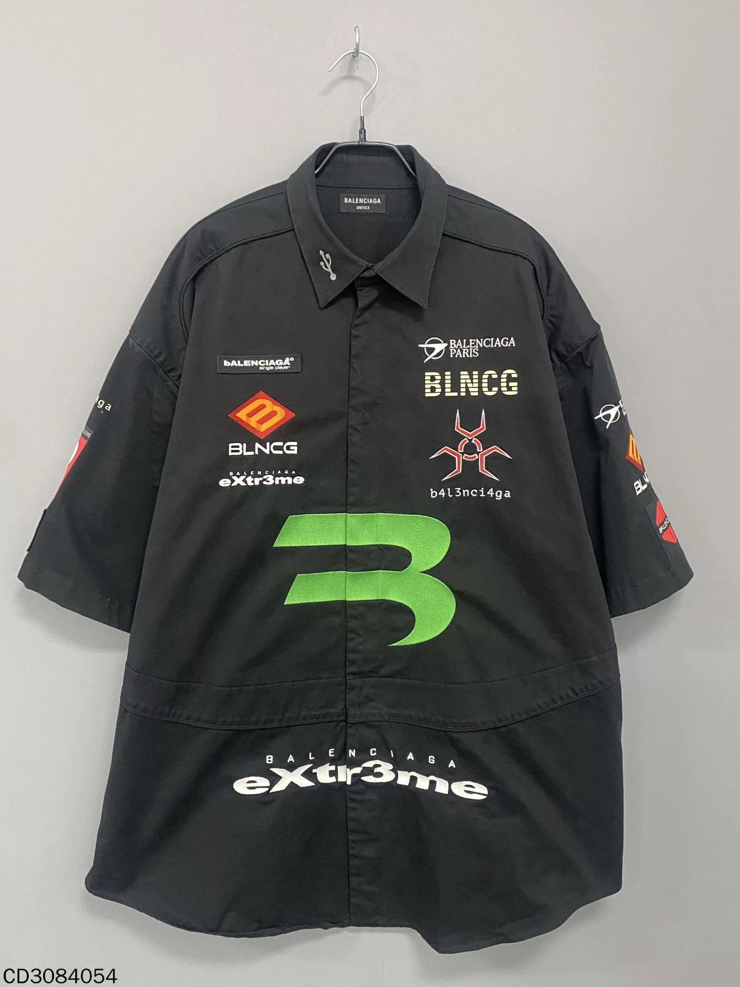 Balenciaga Balenciaga Racing Multi-Logo 7/8 Sleeve Shirt 37 Size US XS / EU 42 / 0 - 1 Thumbnail