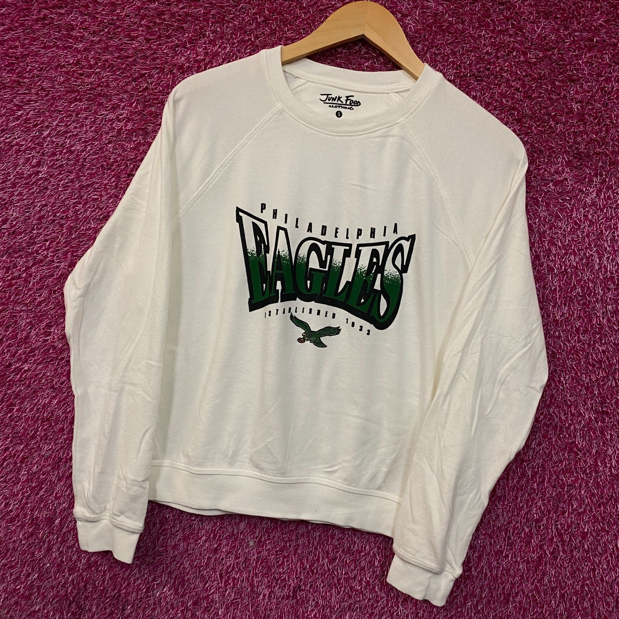 Junk Food Junk Food Clothing Philadelphia Eagles Logo Crop Crewneck Sw Size S / US 4 / IT 40 - 3 Thumbnail