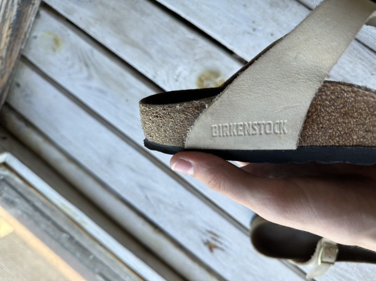 Birkenstock VNTG🚨 BIRKENSTOCK BEIGE LUXURY Y2K RARE WOMEN SLIDES Size US 7 / IT 37 - 10 Thumbnail