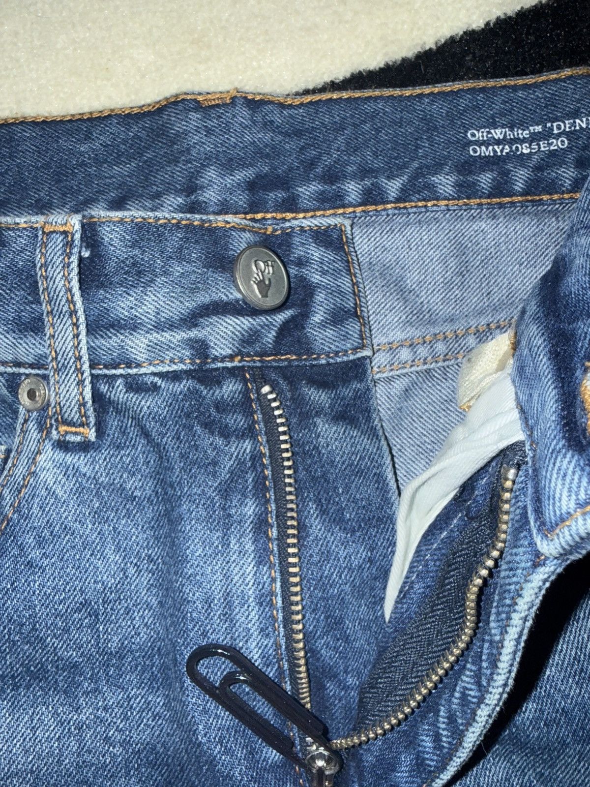 Off-White Off-White Denim Jeans – Diagonal Stripe Print Size US 29 - 9 Thumbnail