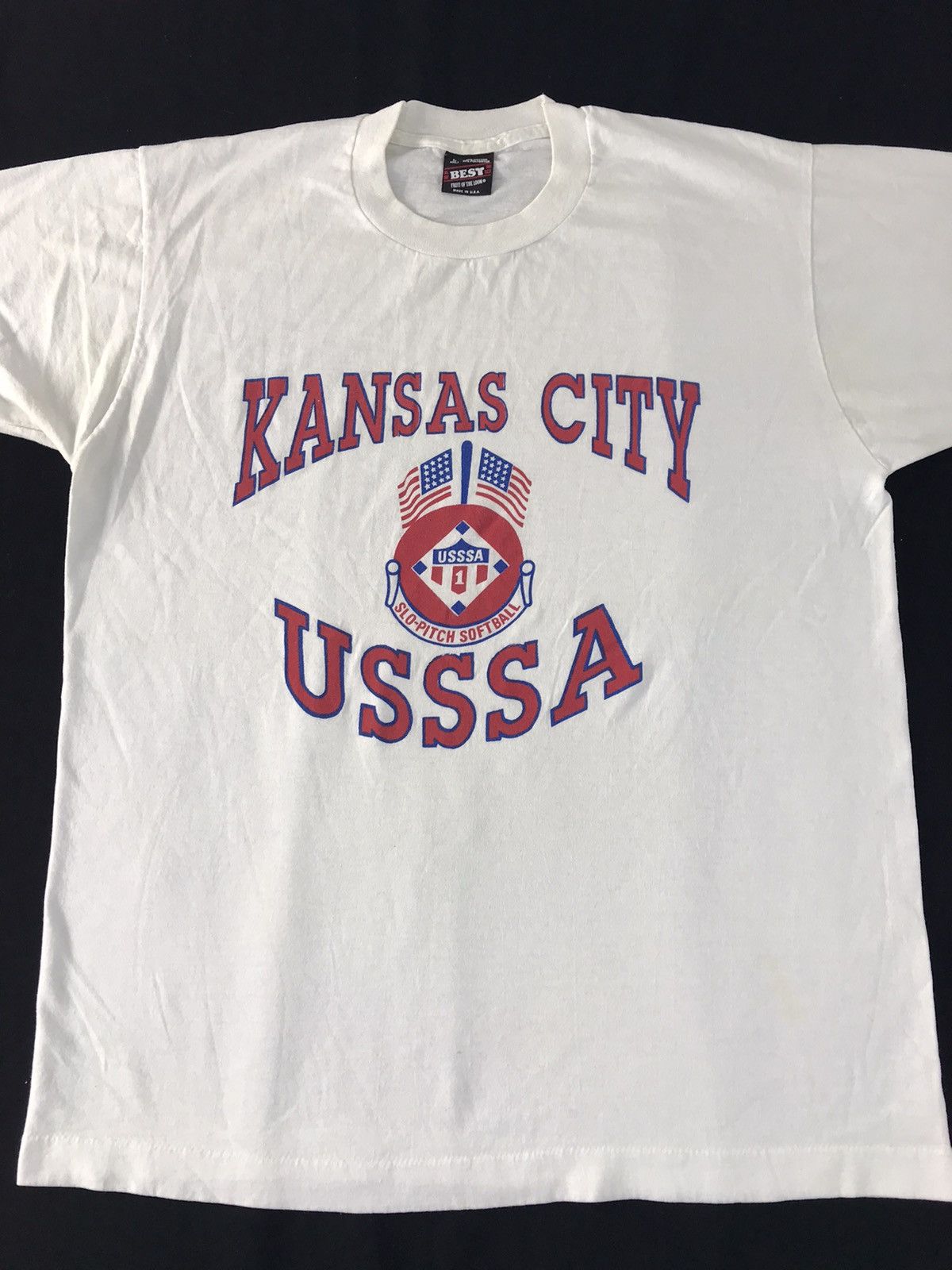 Vintage 90s Kansas City Usssa Slo Pitch Softball FOTL Tag 50/50 Size US M / EU 48-50 / 2 - 2 Thumbnail