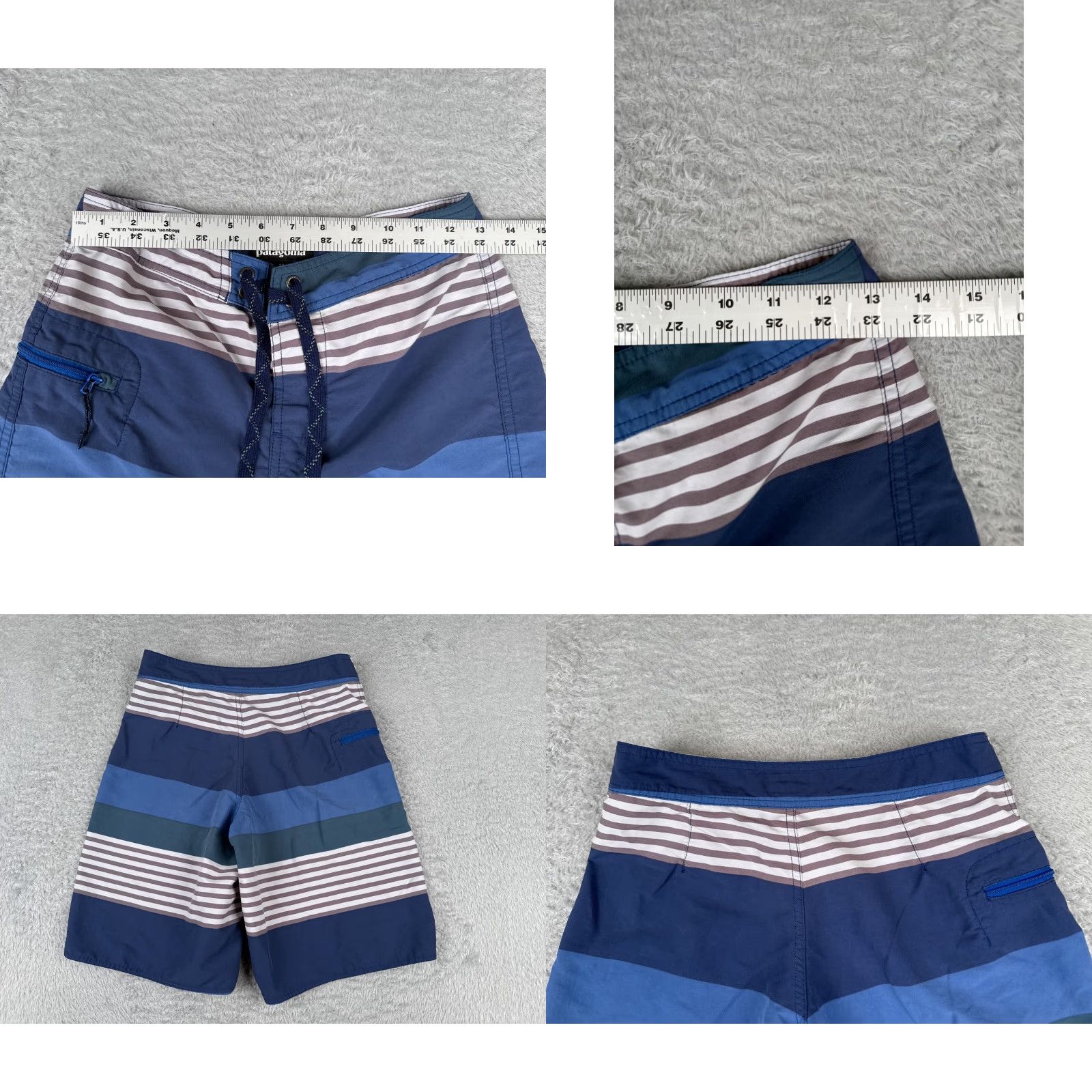 Patagonia Patagonia Board Shorts Mens 28 Blue Stripe Nylon 21" UPF Swim Trunks Beach Pockets Blaues? Size US 28 / EU 44 - 10 Thumbnail