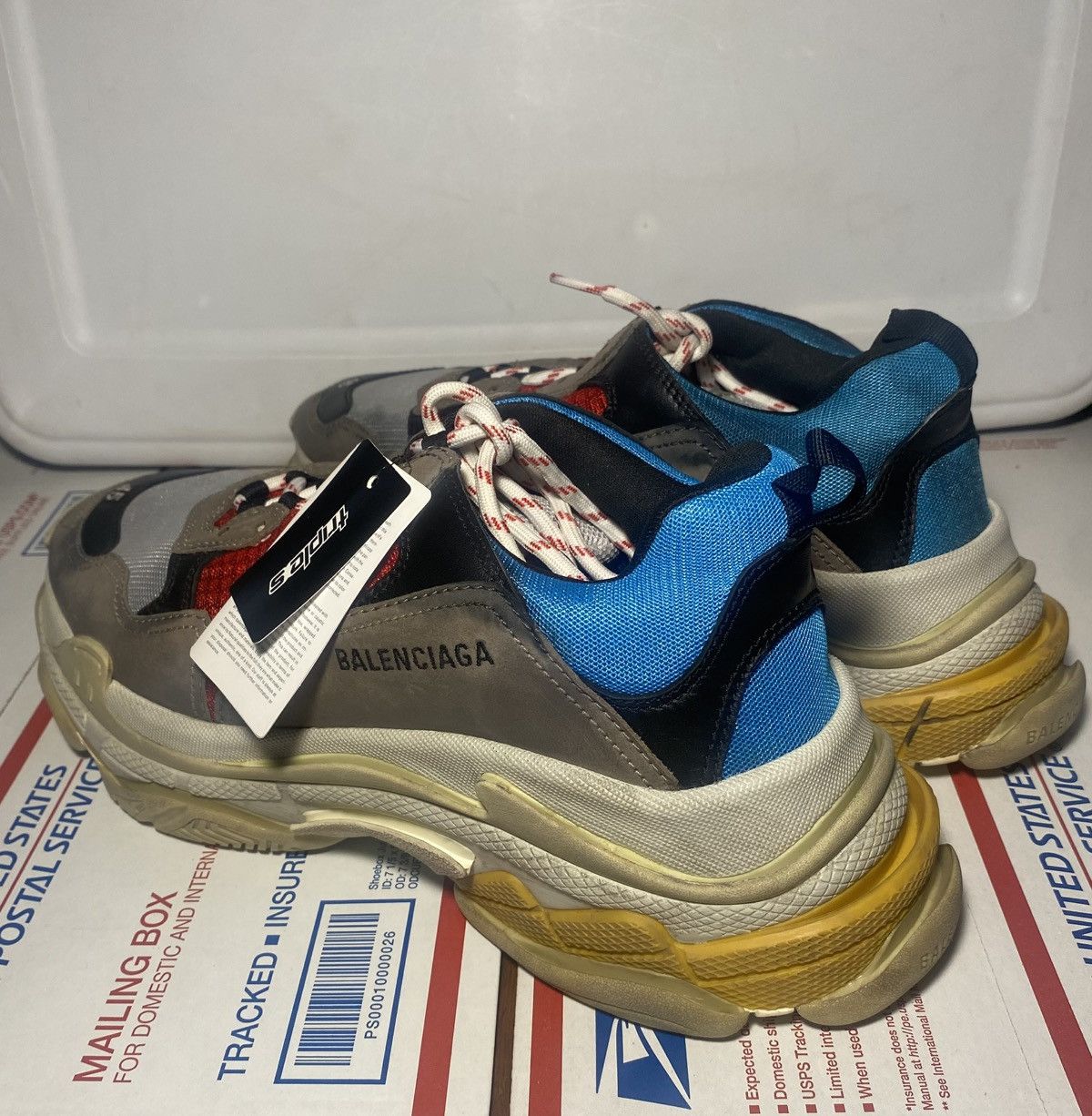 Balenciaga Balenciaga Triple S Sneaker 'Blue Red' 2018 Mens Size 12 New Size US 12 / EU 45 - 8 Thumbnail