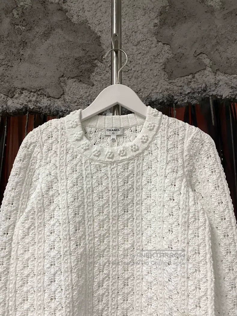 Chanel Chanel Camelia hollow knitwear sweater Size XXS / US 00 / IT 34 - 3 Thumbnail