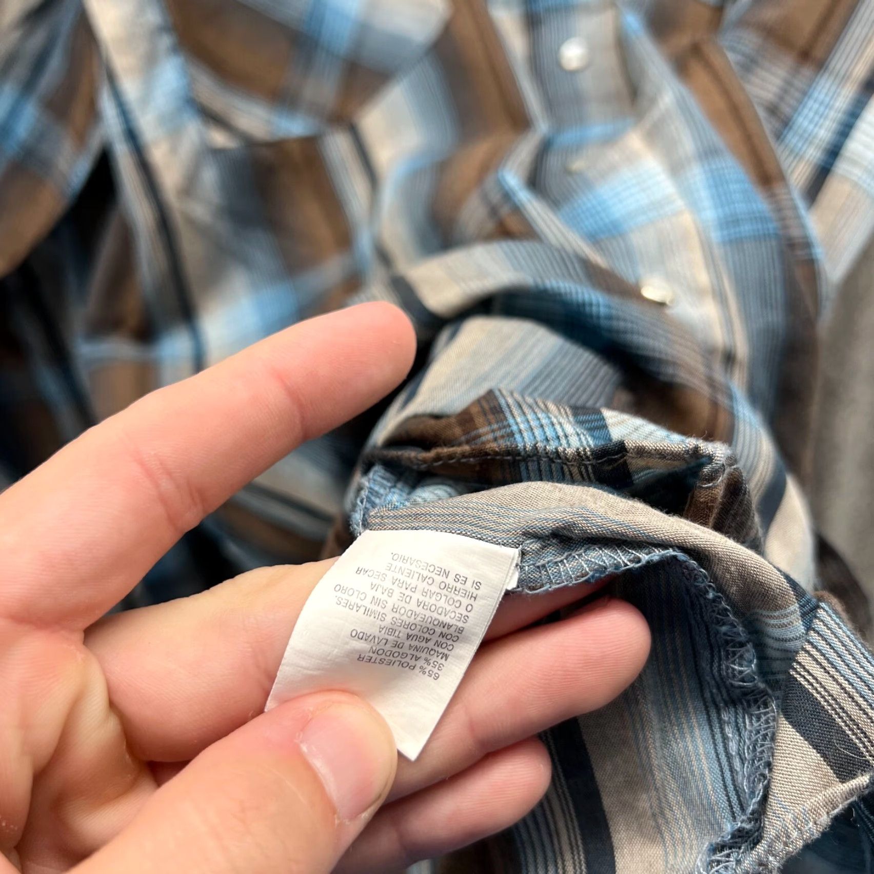 Vintage VINTAGE Ely Cattleman Shirt Mens Large Blue Pearl Snap Plaid Western Rodeo Cowboy Vtg Size US L / EU 52-54 / 3 - 4 Thumbnail