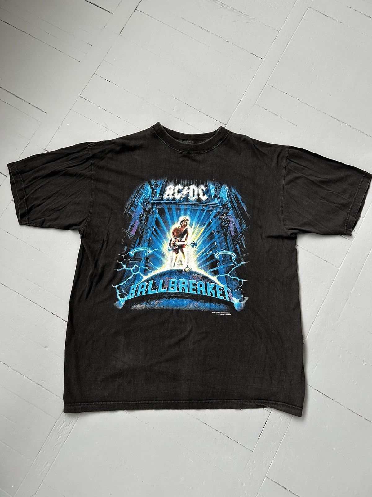 Image of Acdc x Band Tees Ac/dc Vintage T-Shirt in Black, Men's (Size XL)