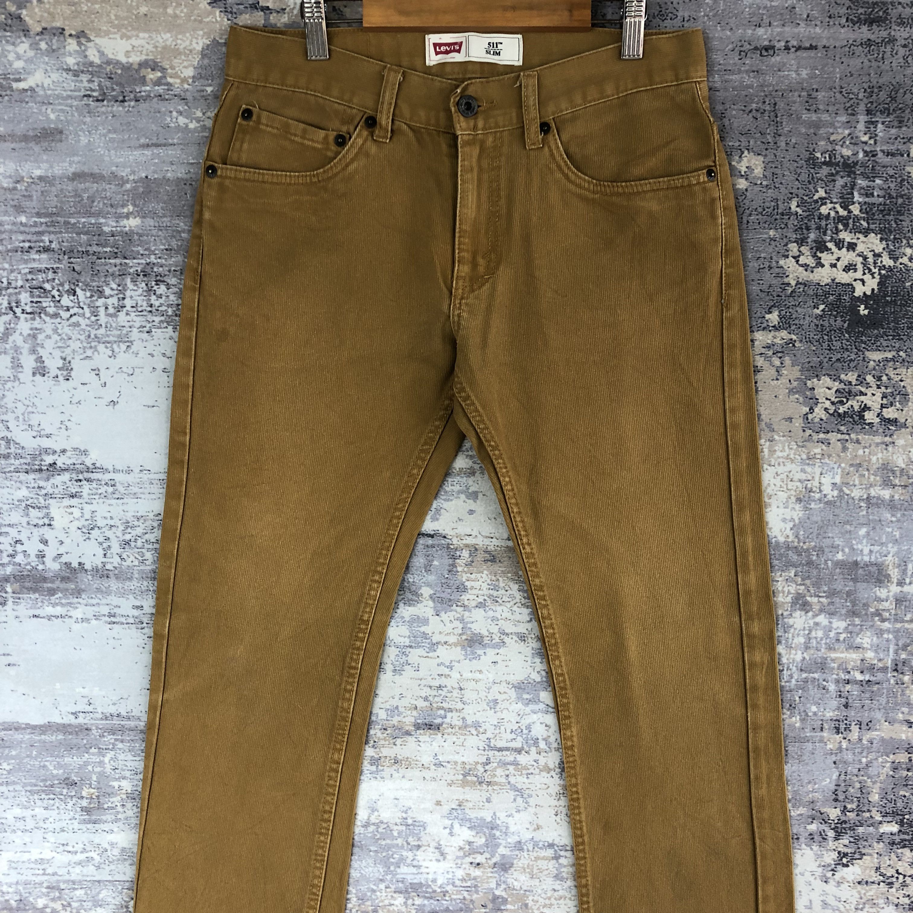 Levi's Vintage Levis 511 Skinny Slim Tapered Jeans Brown Denim Size 28" / US 6 / IT 42 - 3 Thumbnail