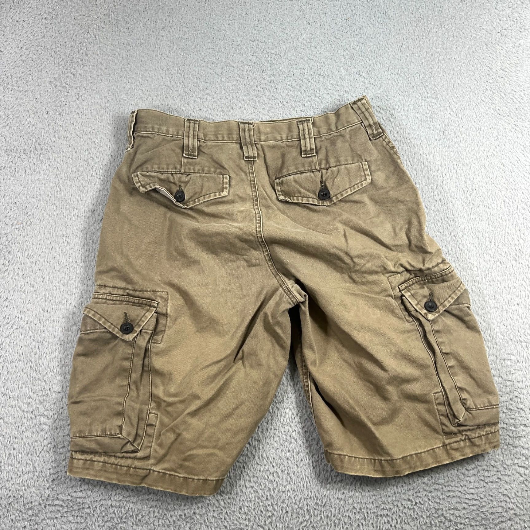 Vintage VINTAGE Canyon River Blues Shorts Mens Cargo 30 Tan Light Wash Denim Belted Pockets 11in Inseam Summer 30 Mens Size US 30 / EU 46 - 7 Thumbnail