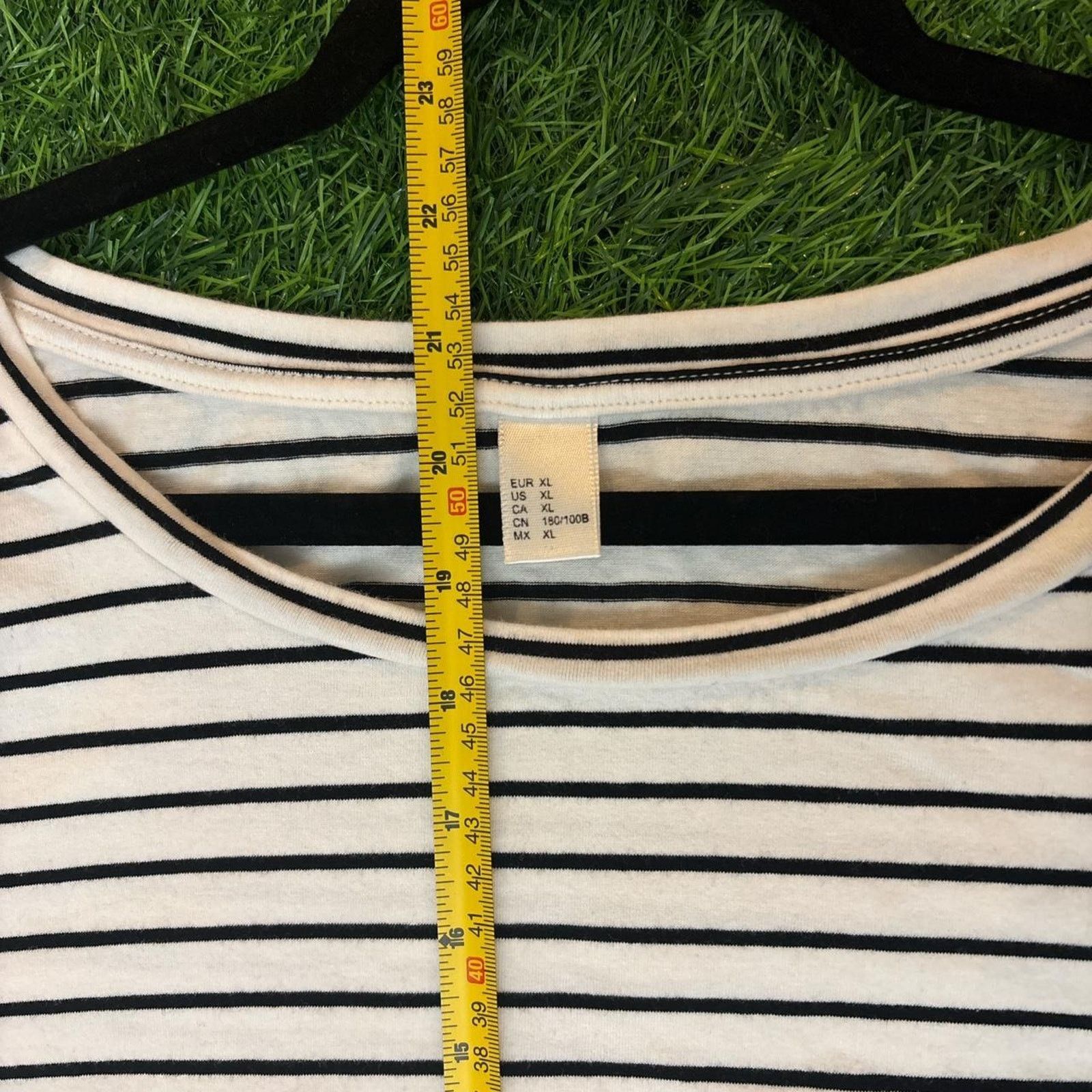 Other Women's Black/white Striped Tie Front Blouse Size XL / US 12-14 / IT 48-50 - 4 Thumbnail