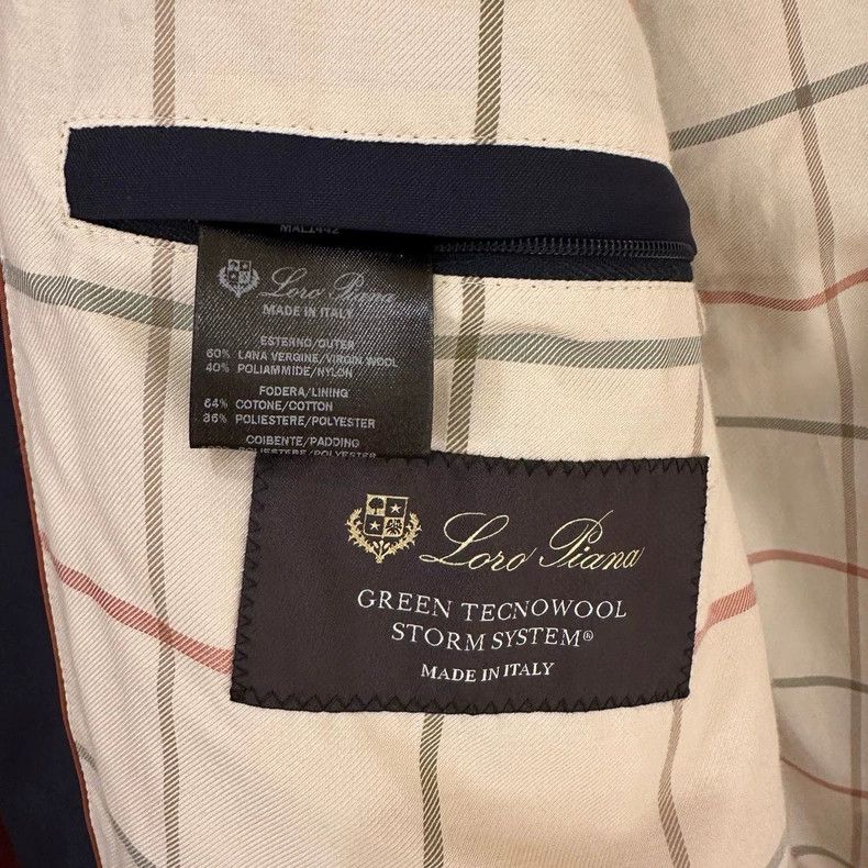 Loro Piana LORO PIANA Men's windproof collar diamond pattern cotton v Size US M / EU 48-50 / 2 - 5 Thumbnail