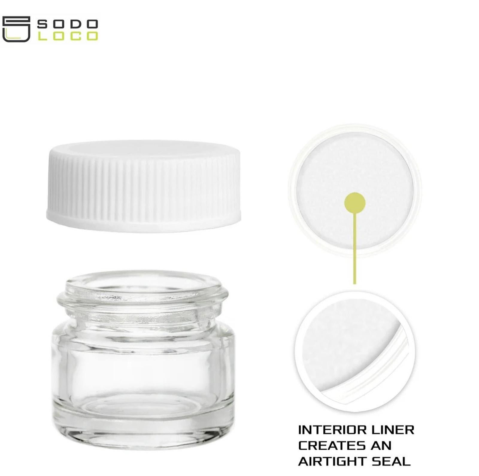 Other 5ml Glass Jars with White Lids Set 200 Pack Clear Glass Jars Size ONE SIZE - 4 Thumbnail