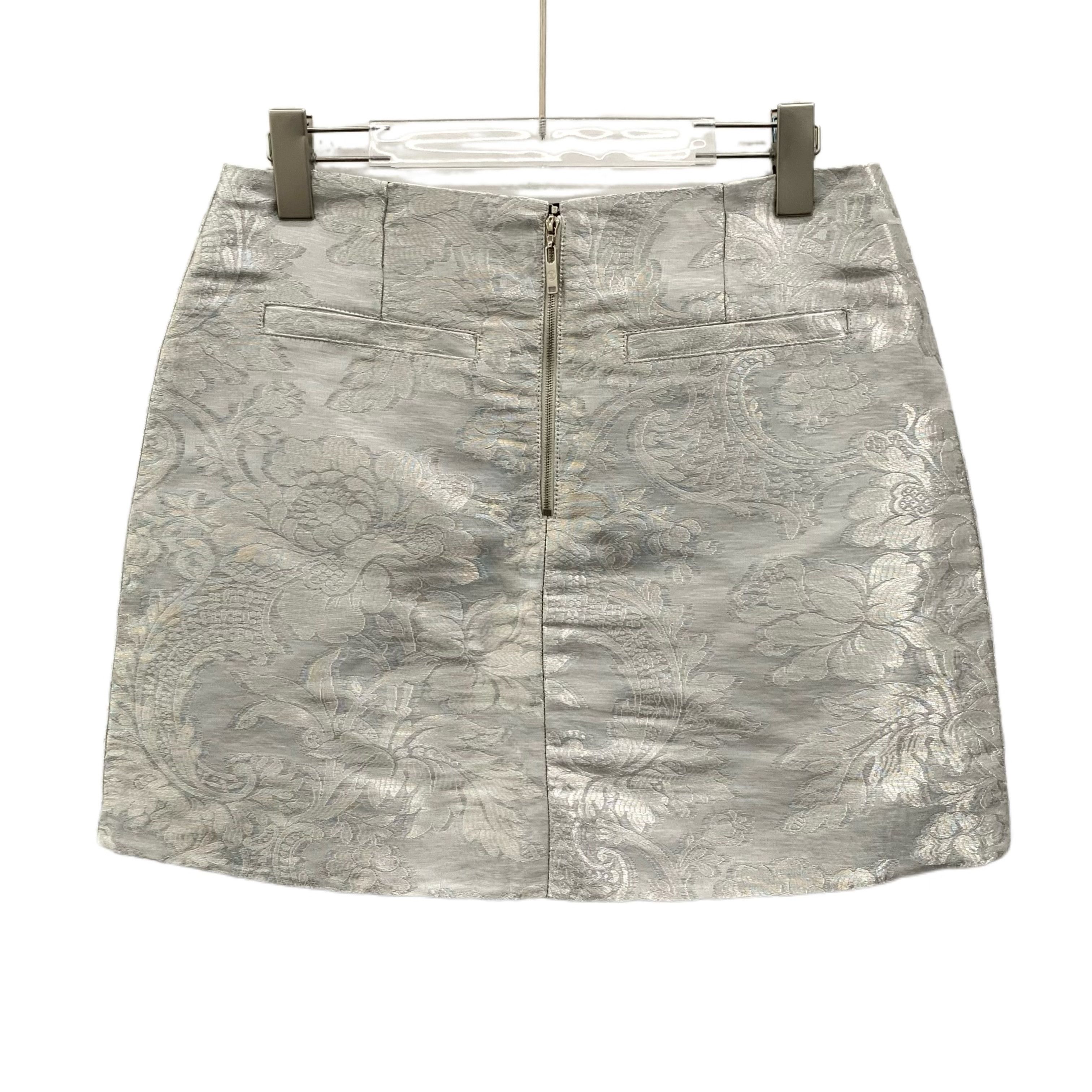 Louis Vuitton Louis Vuitton Floral Skirt Silver (S) Size 26" / US 2 / IT 38 - 2 Thumbnail
