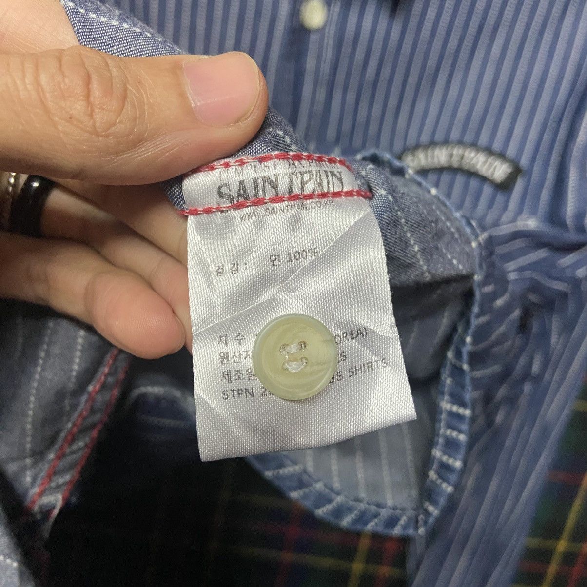 Japanese Brand Saintpain Stripe Button Up Long Sleeve Shirt Size US M / EU 48-50 / 2 - 5 Thumbnail