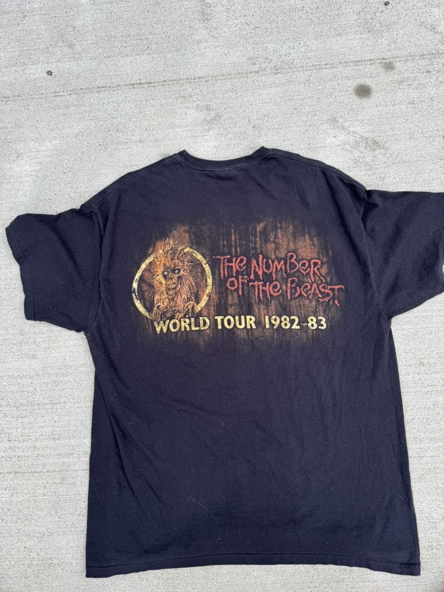 Vintage Iron Maiden The Number Of The Beast Tour 1982-83 Tee 2008 Size US XL / EU 56 / 4 - 7 Thumbnail