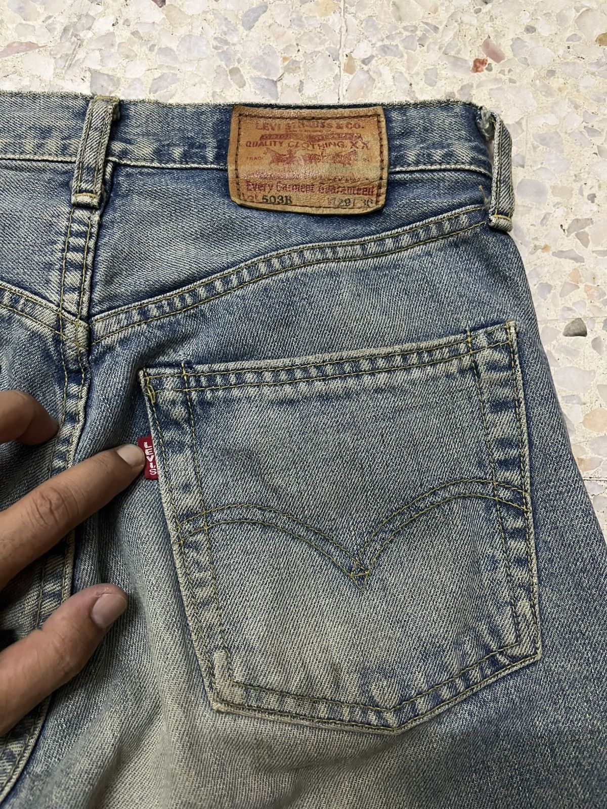 Levi's Vintage Clothing Levi’s 503B Selvedge Denim – Vintage Distressed Fade Size US 29 - 13 Thumbnail
