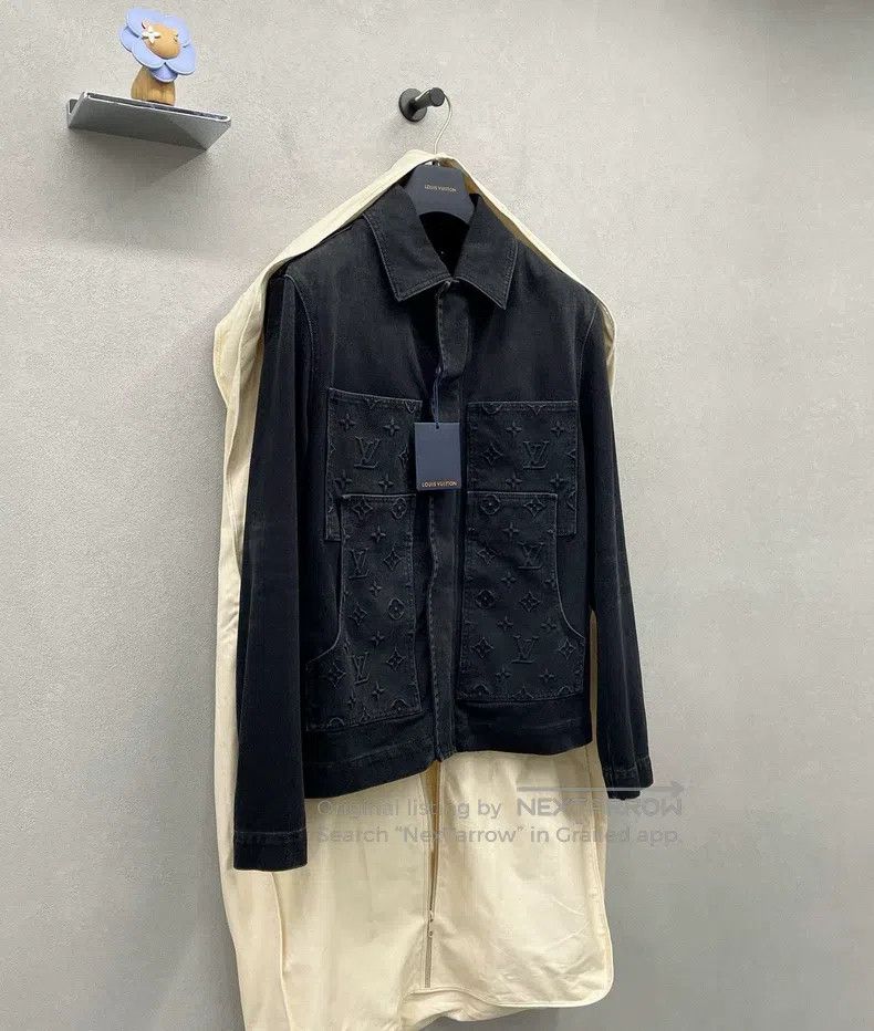Louis Vuitton Louis Vuitton 24 Washed and Worn Black Denim Jackets Size US S / EU 44-46 / 1 - 3 Thumbnail