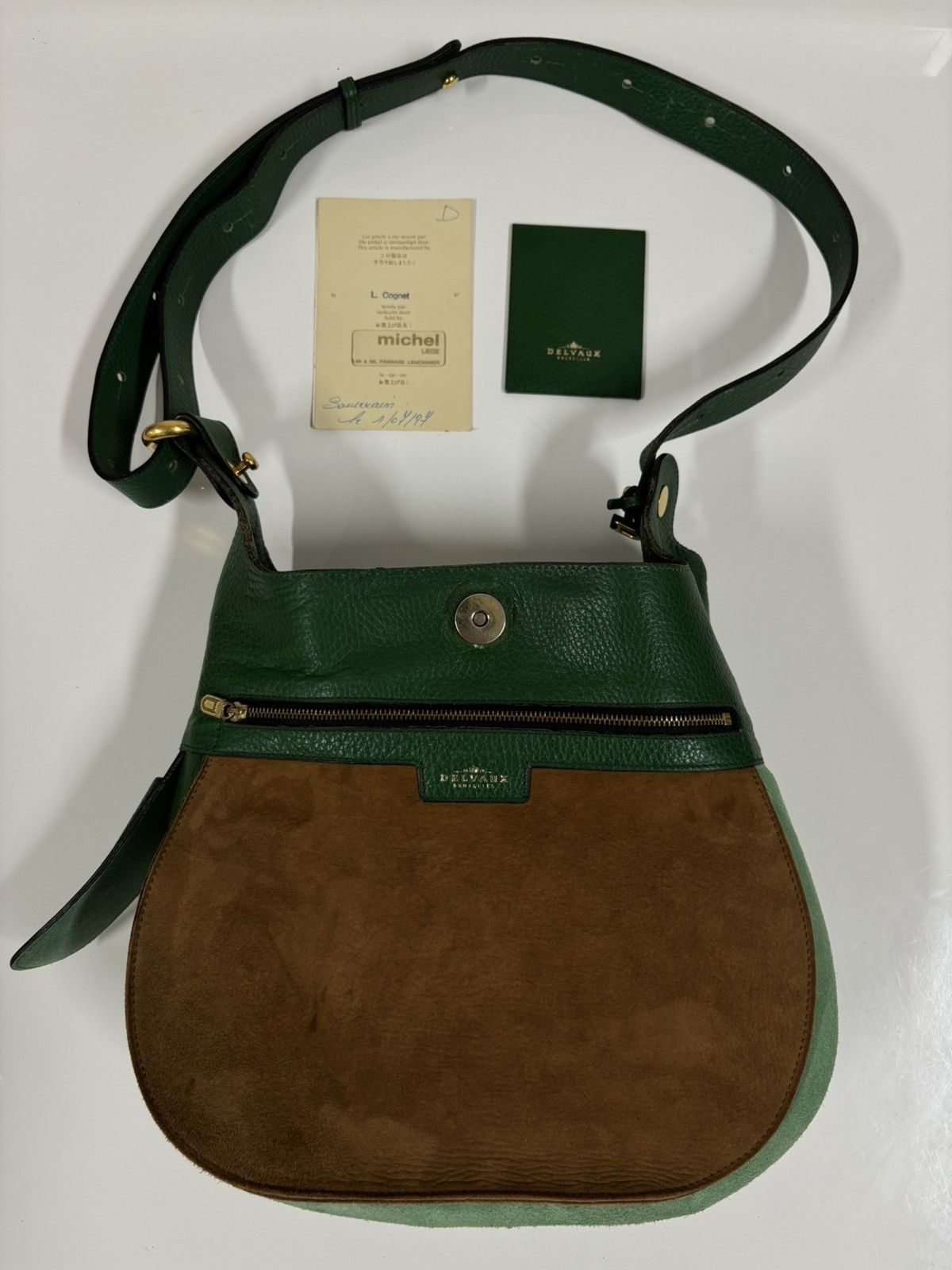Delvaux RARE 1997 Souverain Leather Gold Hardware Shoulder Hand Bag Size ONE SIZE - 4 Thumbnail