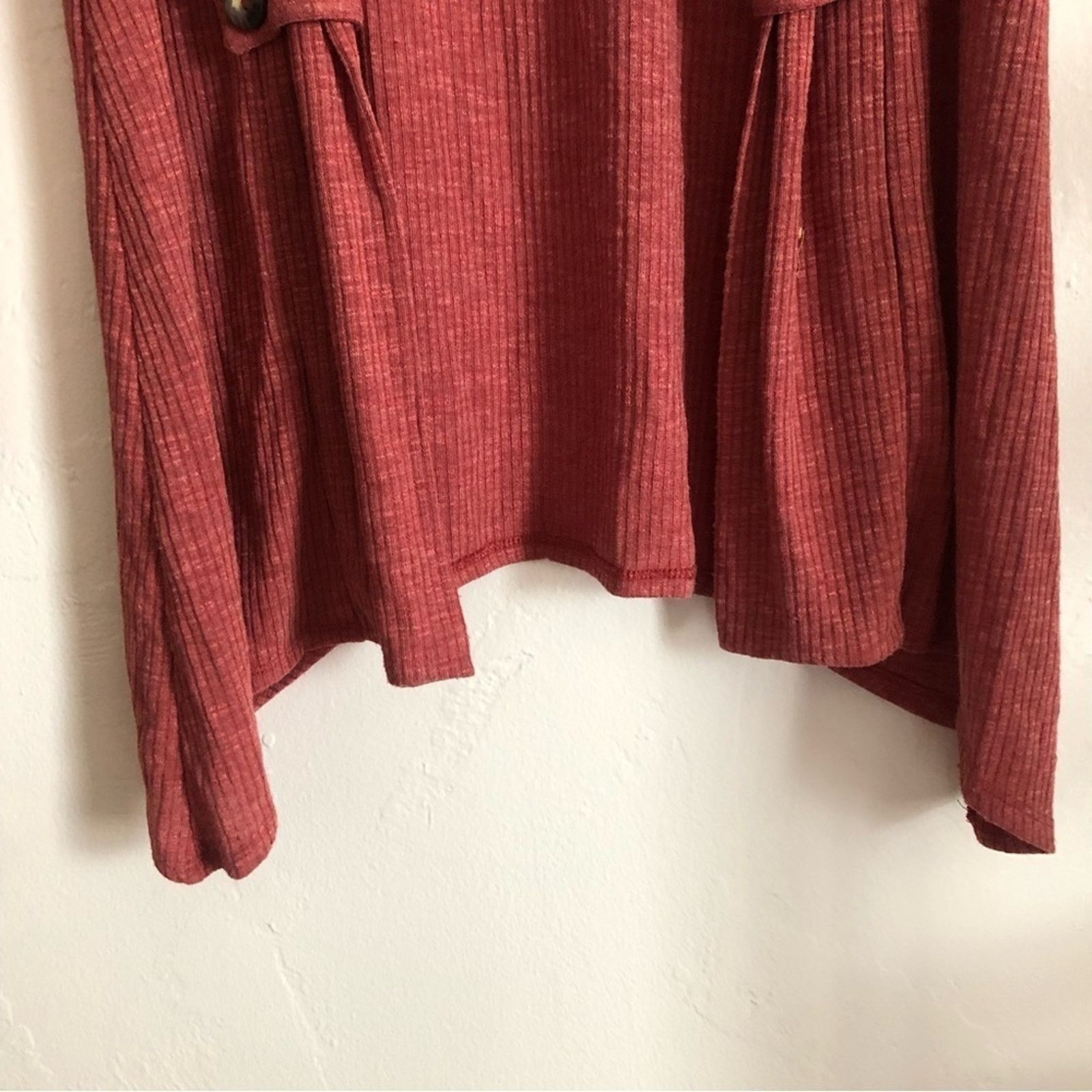 Other Cure Knit Ribbed Long Sleeve Open Button Cardigan Sweater Size M / US 6-8 / IT 42-44 - 3 Thumbnail