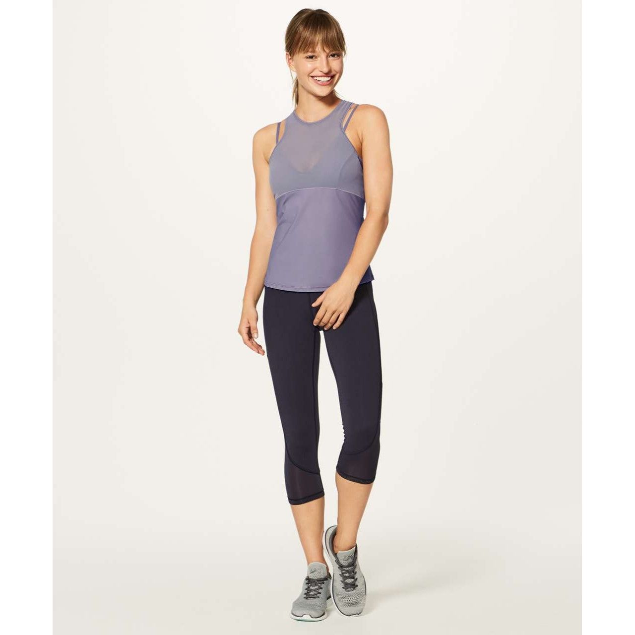 Lululemon Lululemon Lavender Tank Top Attached Bra 6 FRESH in MESH Ath Size M / US 6-8 / IT 42-44 - 10 Thumbnail