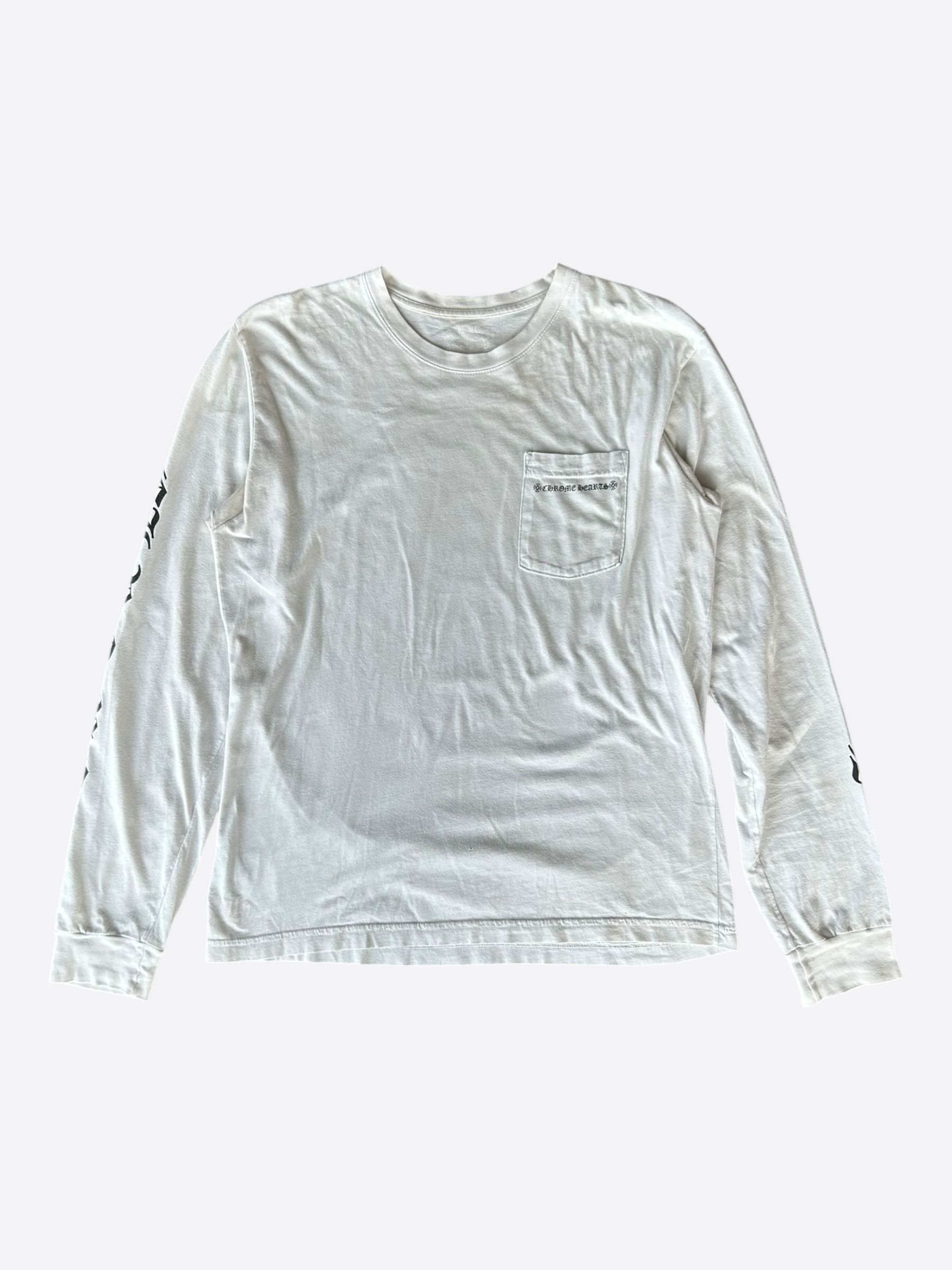 Chrome Hearts White & Black Cemetery Cross Longsleeve T-Shirt Size US L / EU 52-54 / 3 - 2 Thumbnail