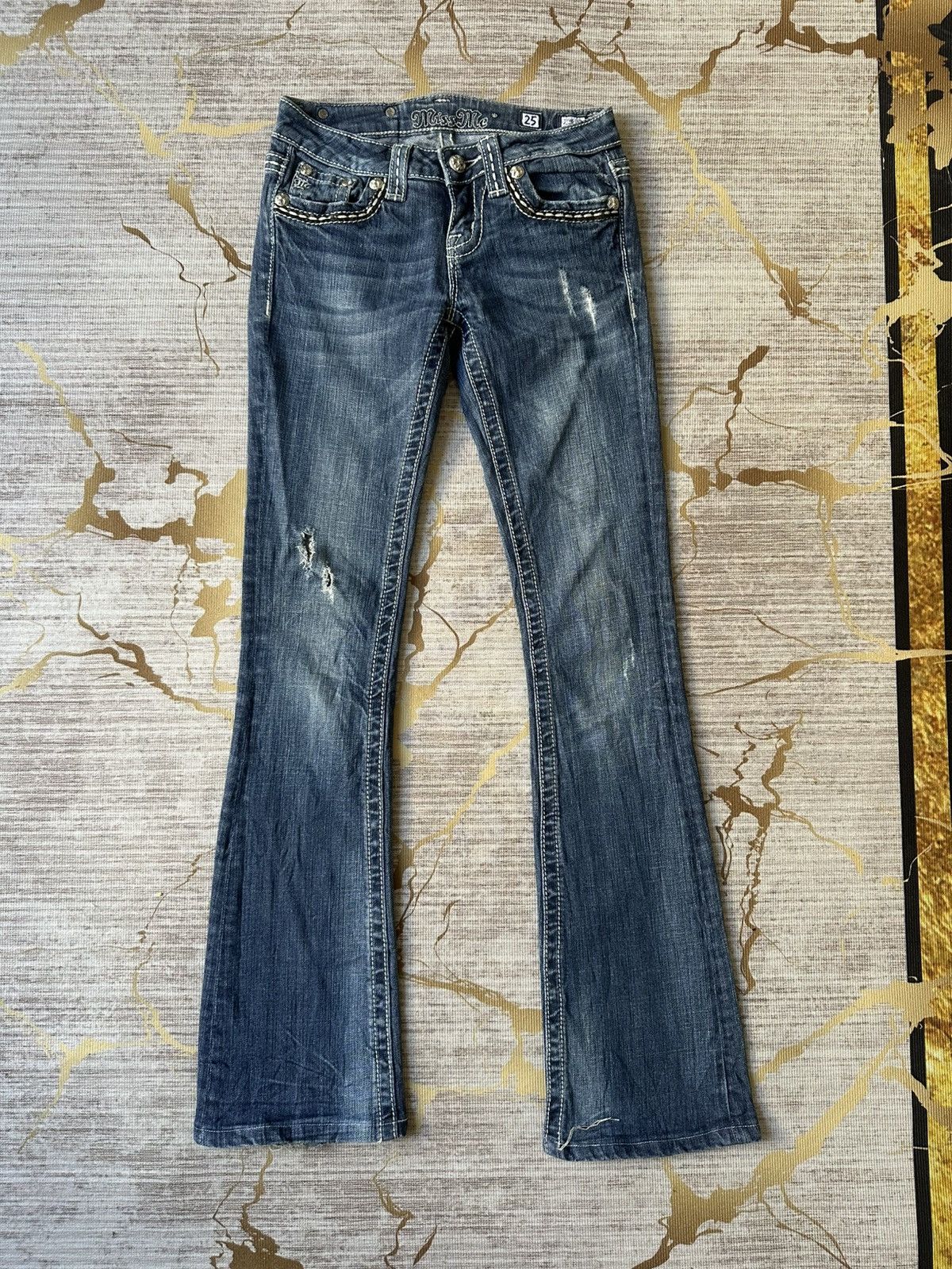 Miss Me FLARE Miss Me Distressed Boot Jeans Size 25" / US 0 / IT 36 - 3 Thumbnail
