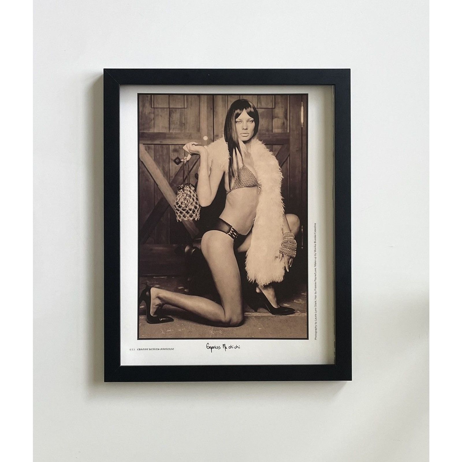 Chrome Hearts × Vintage Chrome Hearts vintage erotic photo Poster framed 11x14 Size ONE SIZE - 1 Thumbnail