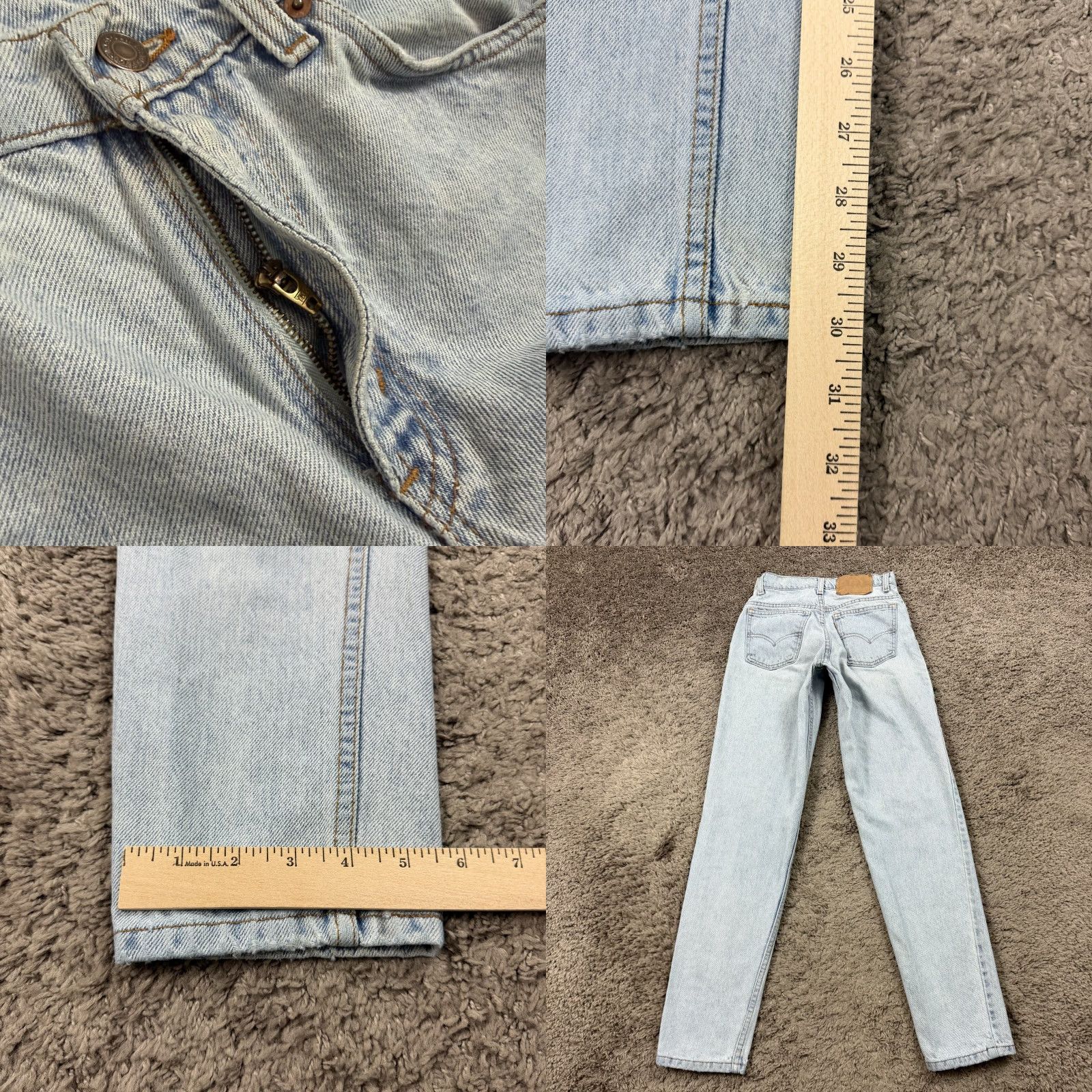 Levi's VINTAGE Levi's Jeans Womens 24 Tapered Orange Tab Light Wash 80s/90s USA 24x30 Jeans Women 90s 80s Size 42" / US 20 - 8 Thumbnail