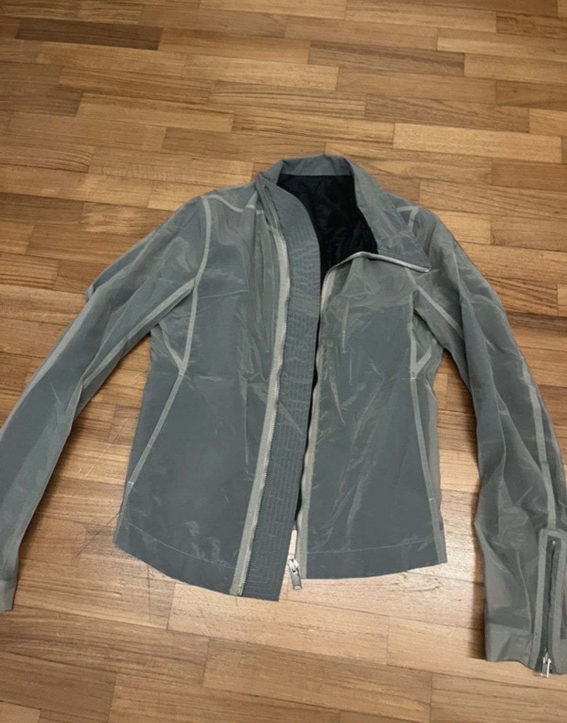 Rick Owens Rick Owens Mollino Aircut Biker-Jacket, translucent Size US M / EU 48-50 / 2 - 2 Thumbnail