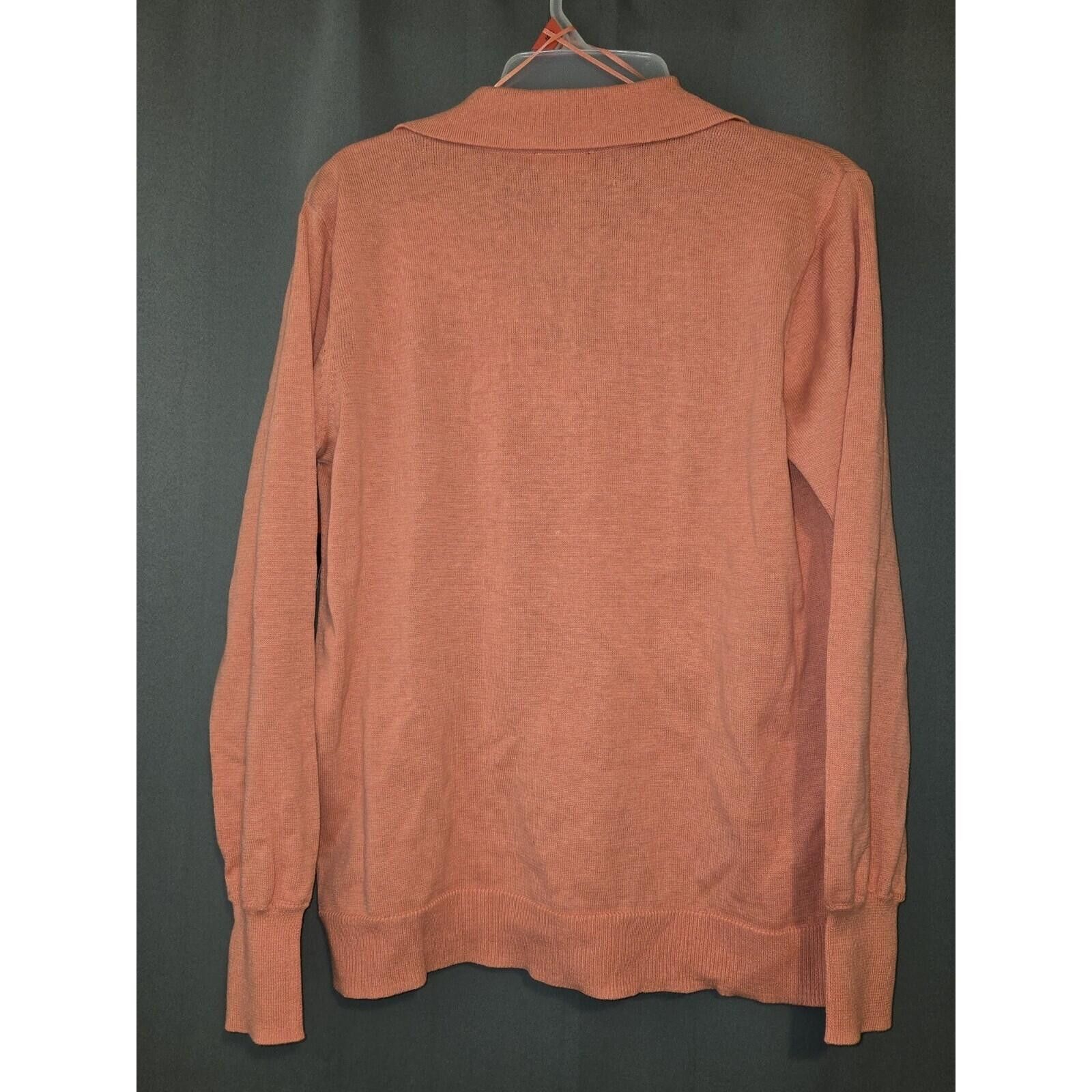 Vince Camuto Vince Camuto Womens Ocean Coral Polo V-Neck Knit Sweater Size XS / US 0-2 / IT 36-38 - 2 Thumbnail