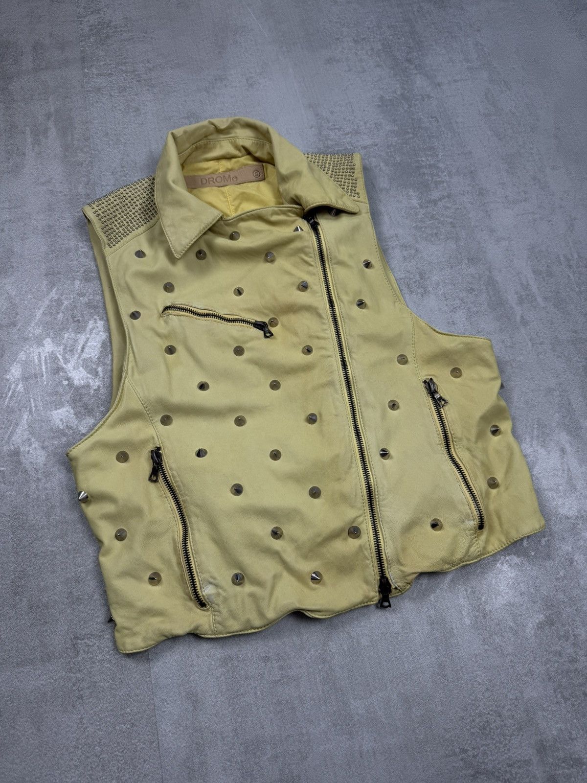 Drome Drome vest jacket leather archive opium punk y2k Size S / US 4 / IT 40 - 2 Thumbnail