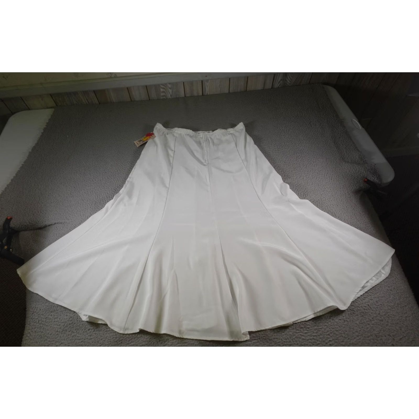 DANCER Vintage Western Skirt Womens Large White Long Flare Cowgirl Rodeo Dance Show Size 36" / US 14 / IT 50 - 4 Thumbnail