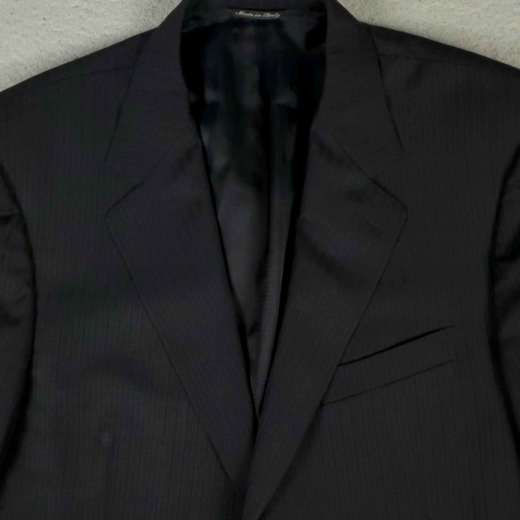 Canali Canali Blazer Mens Size 44 US 54/EU Black Wool Italy Sport Coat Jacket Size 44R - 2 Thumbnail