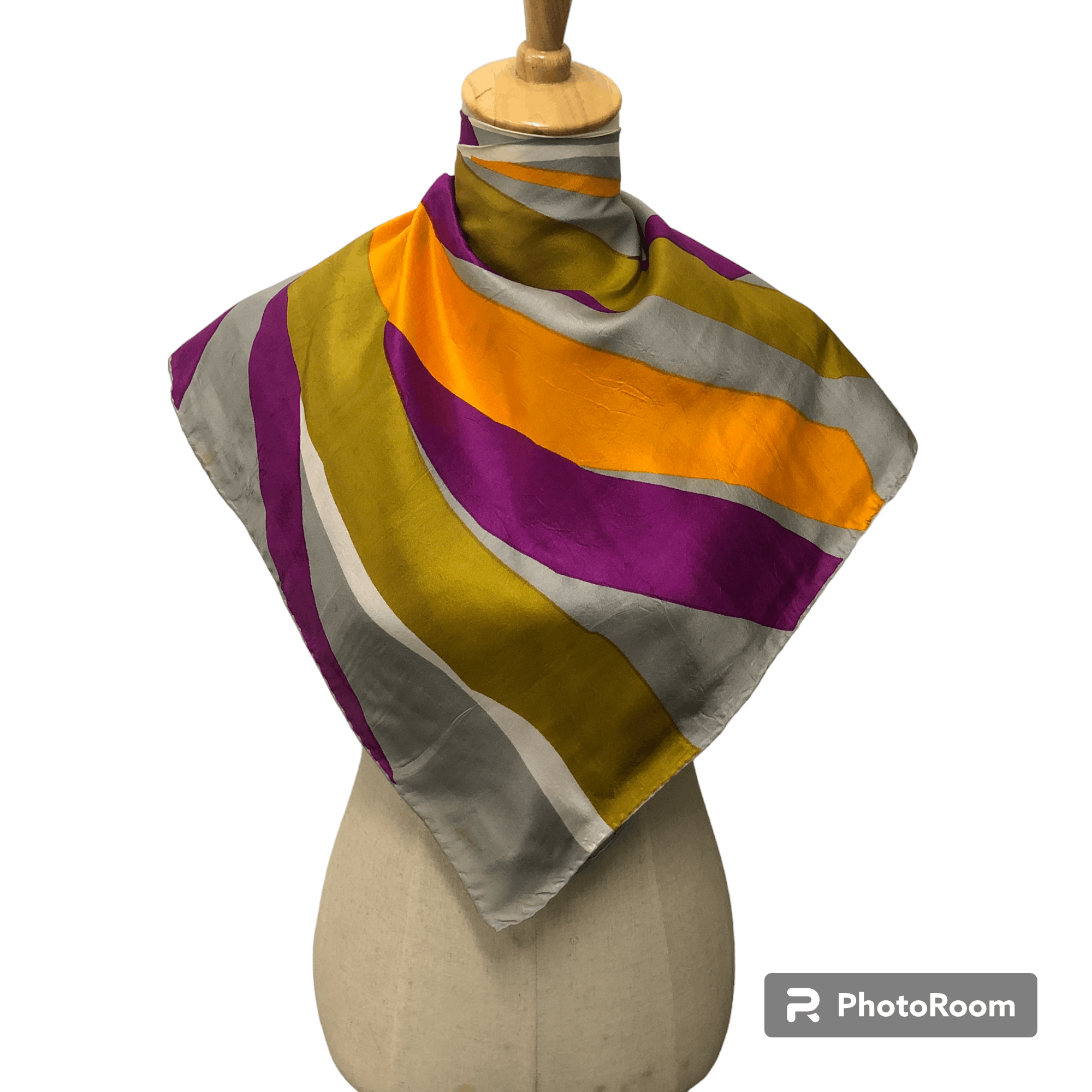 Japanese Brand Abstract Luxury Hand Rolled Silk Scarf M1104 Size ONE SIZE - 1 Thumbnail