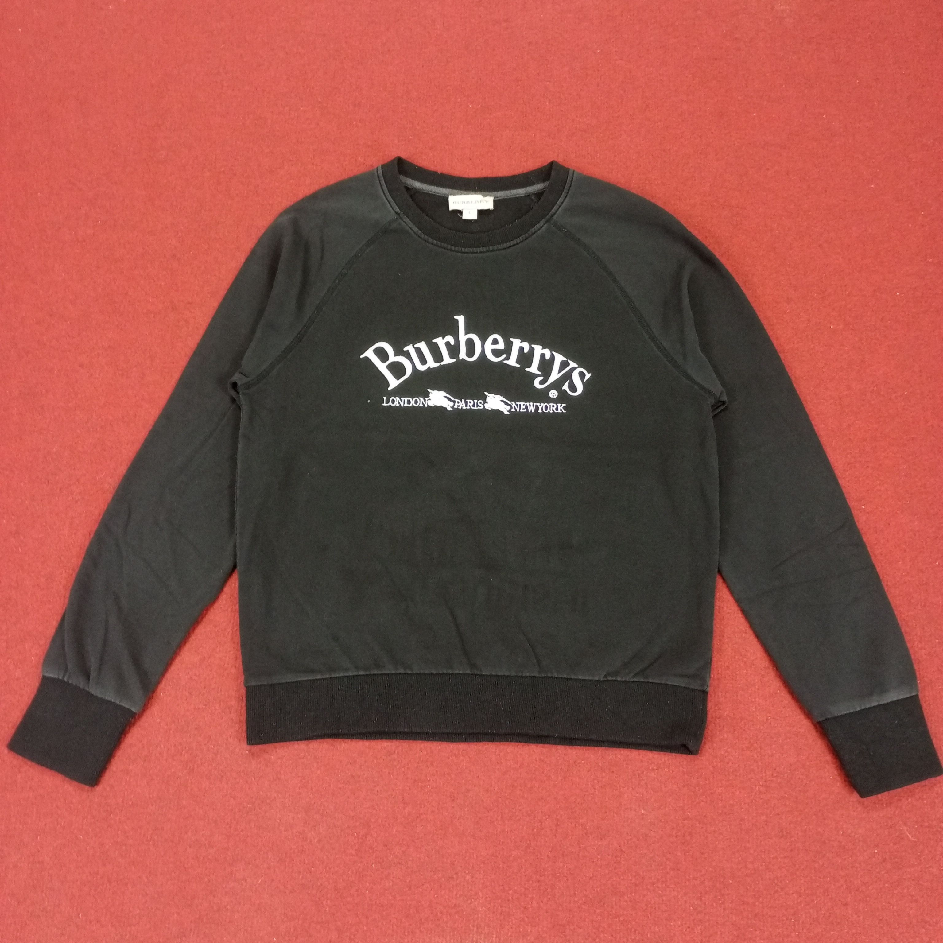 Vintage Burberry London Paris New York Center Design Sweatshirt Grailed