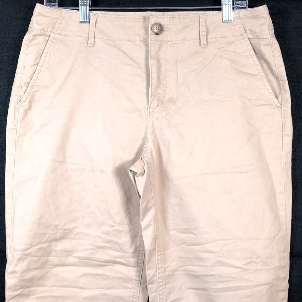 Loft LOFT Pants Tan Mid Rise The Slim Straight Ankle Leg Stretch 6 Tall Womens Casual Workwear Shirt? Size 24" / US 00 / IT 34 - 2 Thumbnail