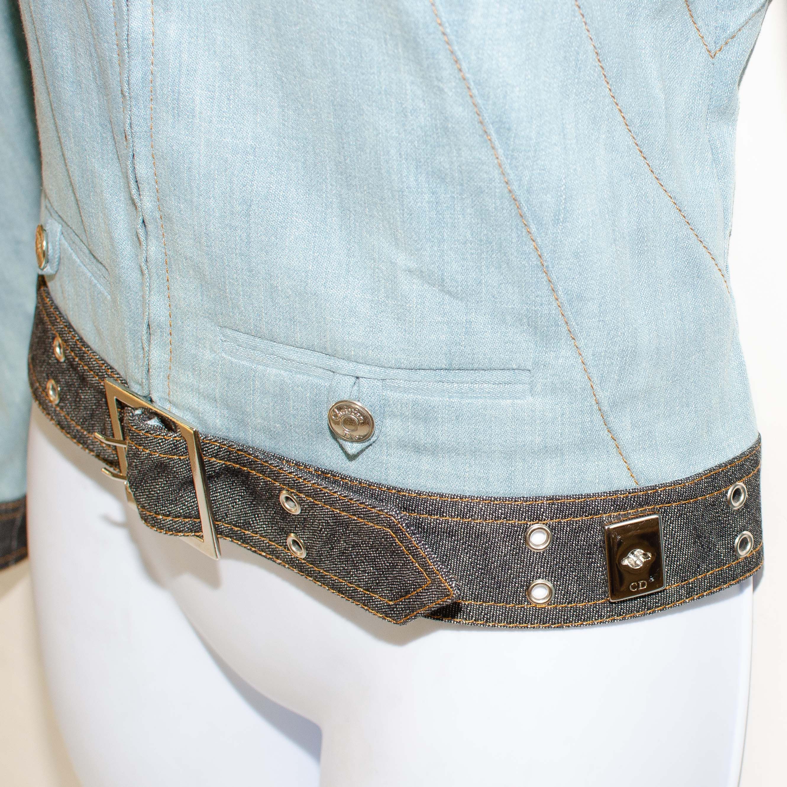 Dior Christian dior by Galliano Spring 2001 Denim Jacket Size S / US 4 / IT 40 - 5 Thumbnail