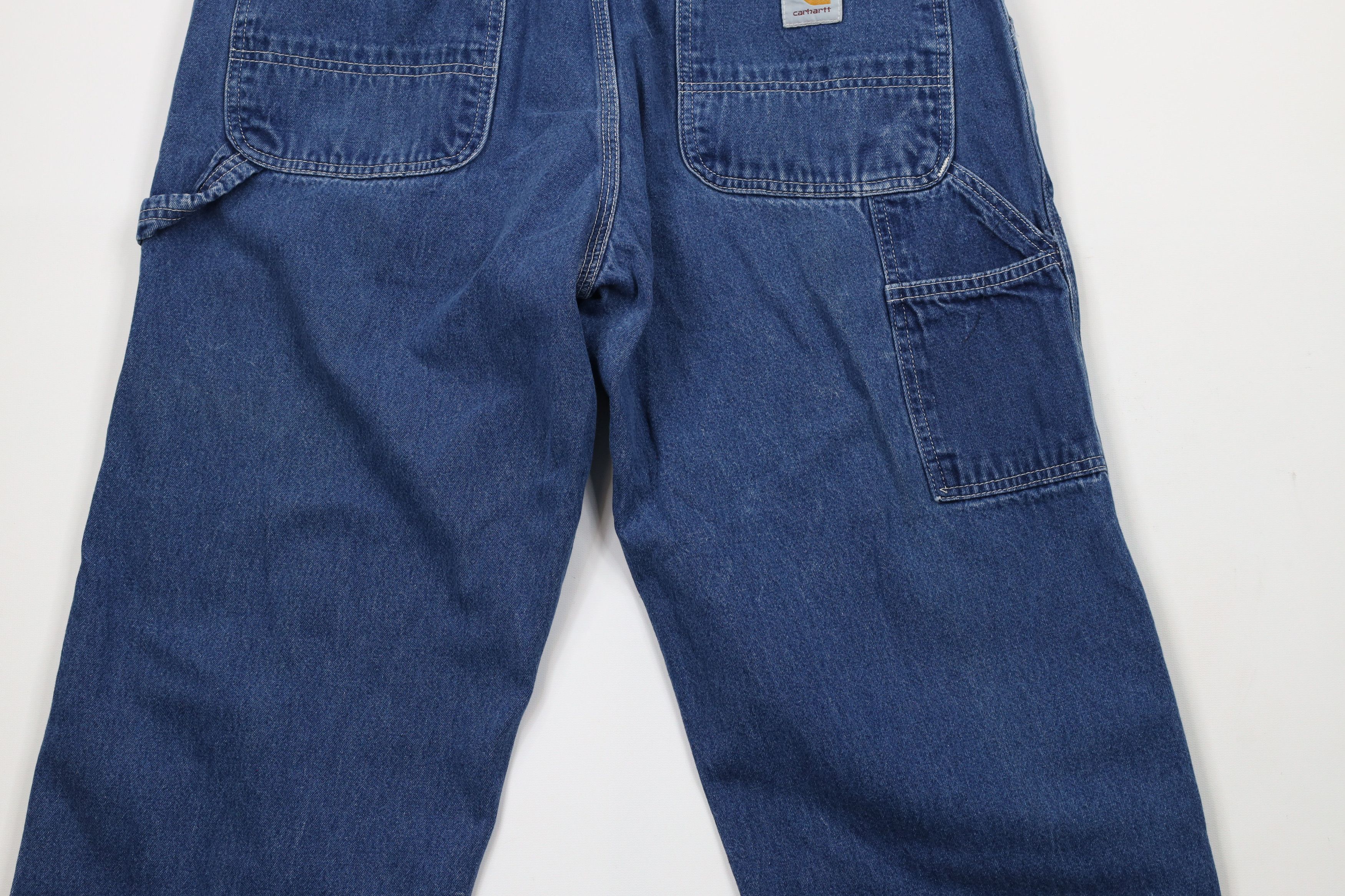 Carhartt × Vintage Vintage Y2K Carhartt Wide Leg Denim Dungaree Jeans Blue Size US 34 / EU 50 - 11 Thumbnail