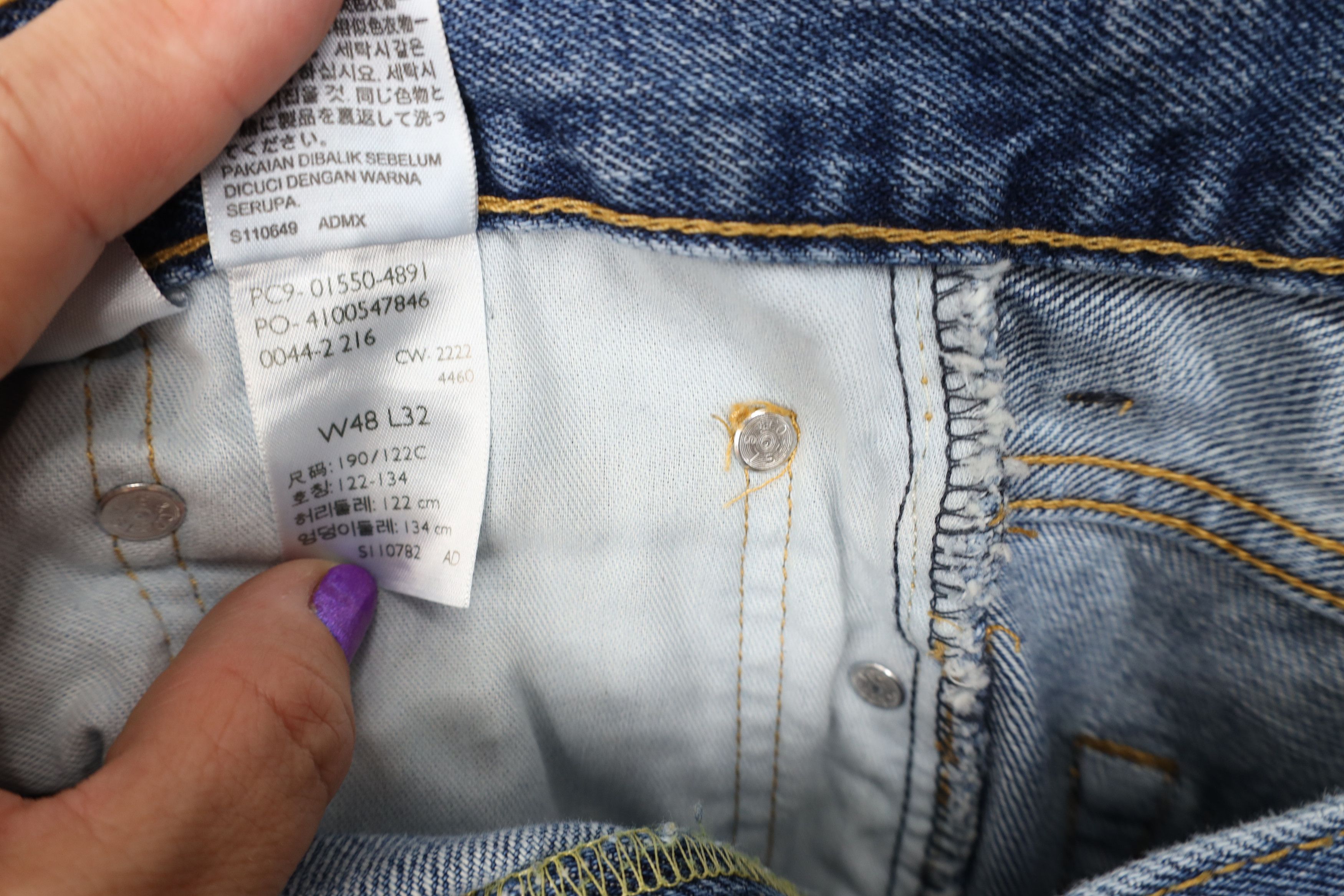 Levi's Vintage Y2K Levis 550 Relaxed Fit Denim Jeans Blue Cotton Size US 44 / EU 60 - 7 Thumbnail