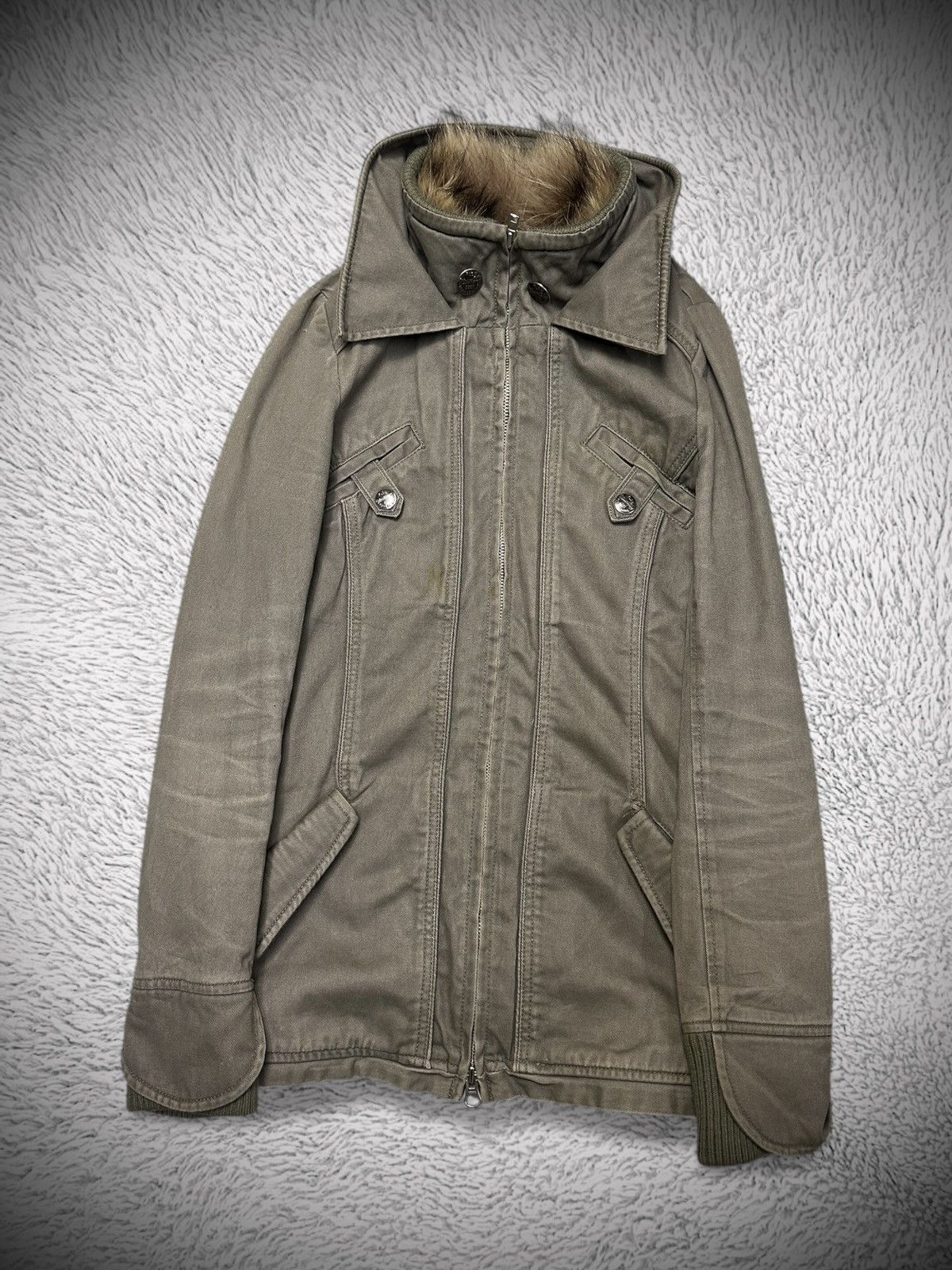 Japanese Brand 💥rare💥 maison gilly faux fur military lgb x goa jacket Size US M / EU 48-50 / 2 - 2 Thumbnail